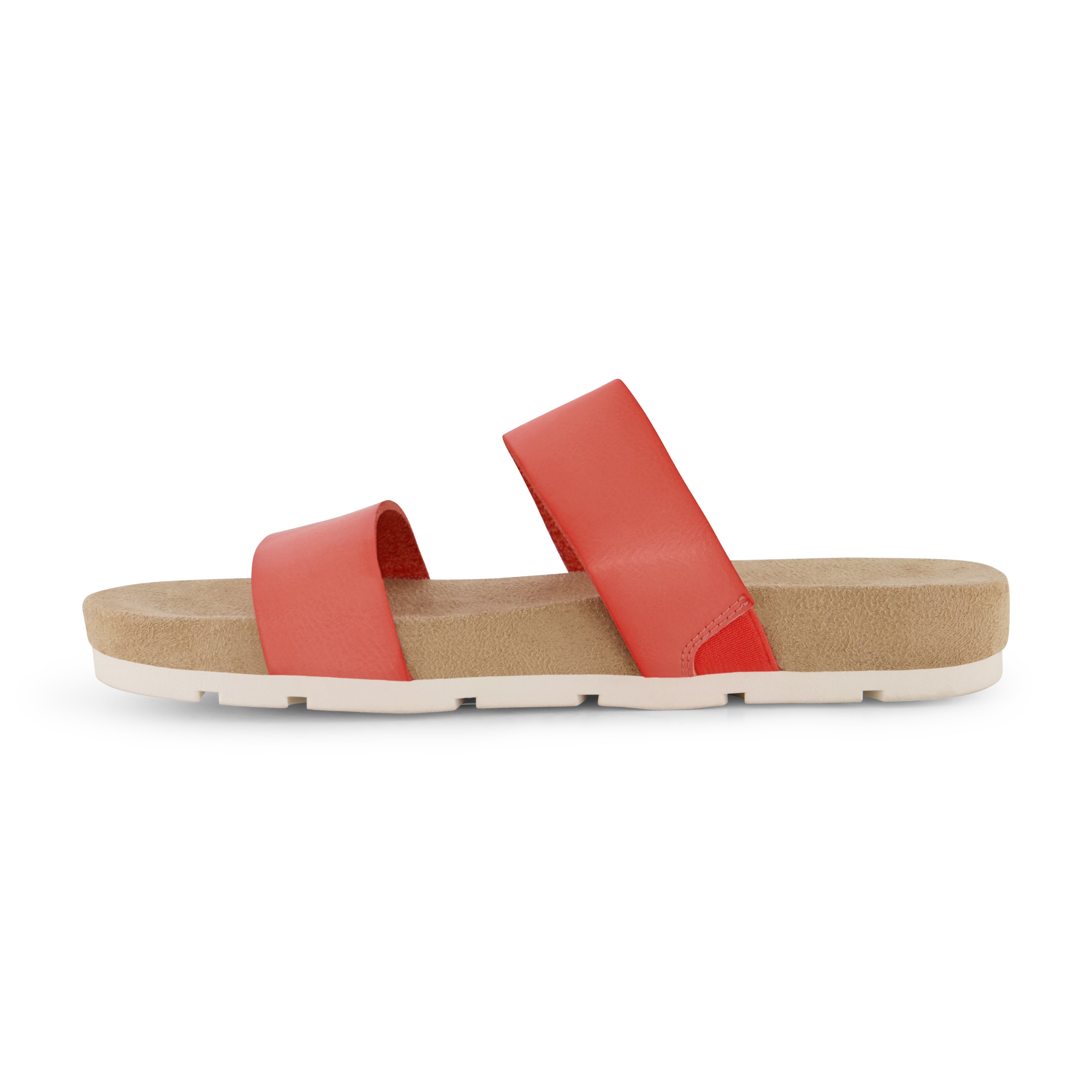 Jaimy Two Band Footbed Sandal Coral
