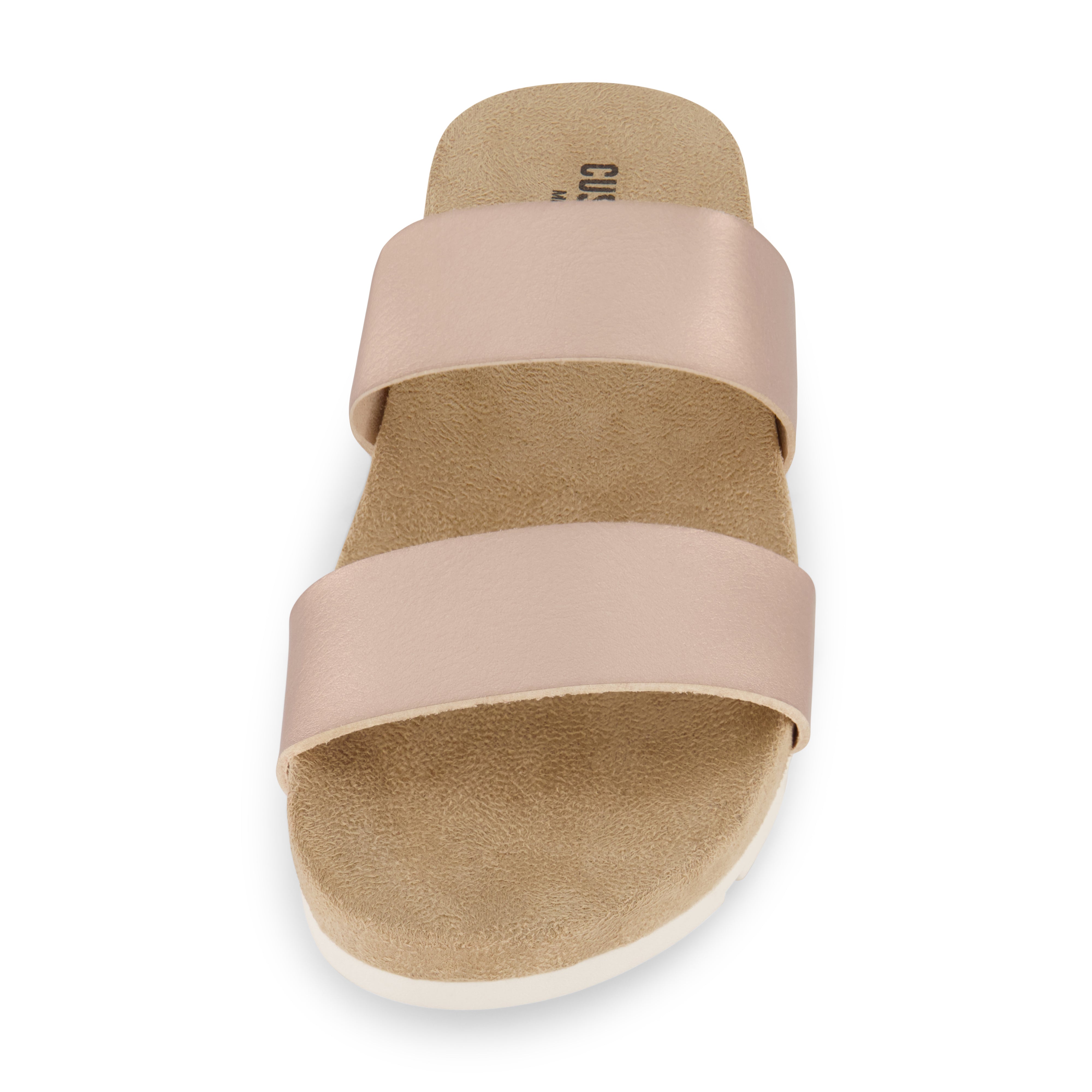 Jaimy Two Band Footbed Sandal Rose Gold