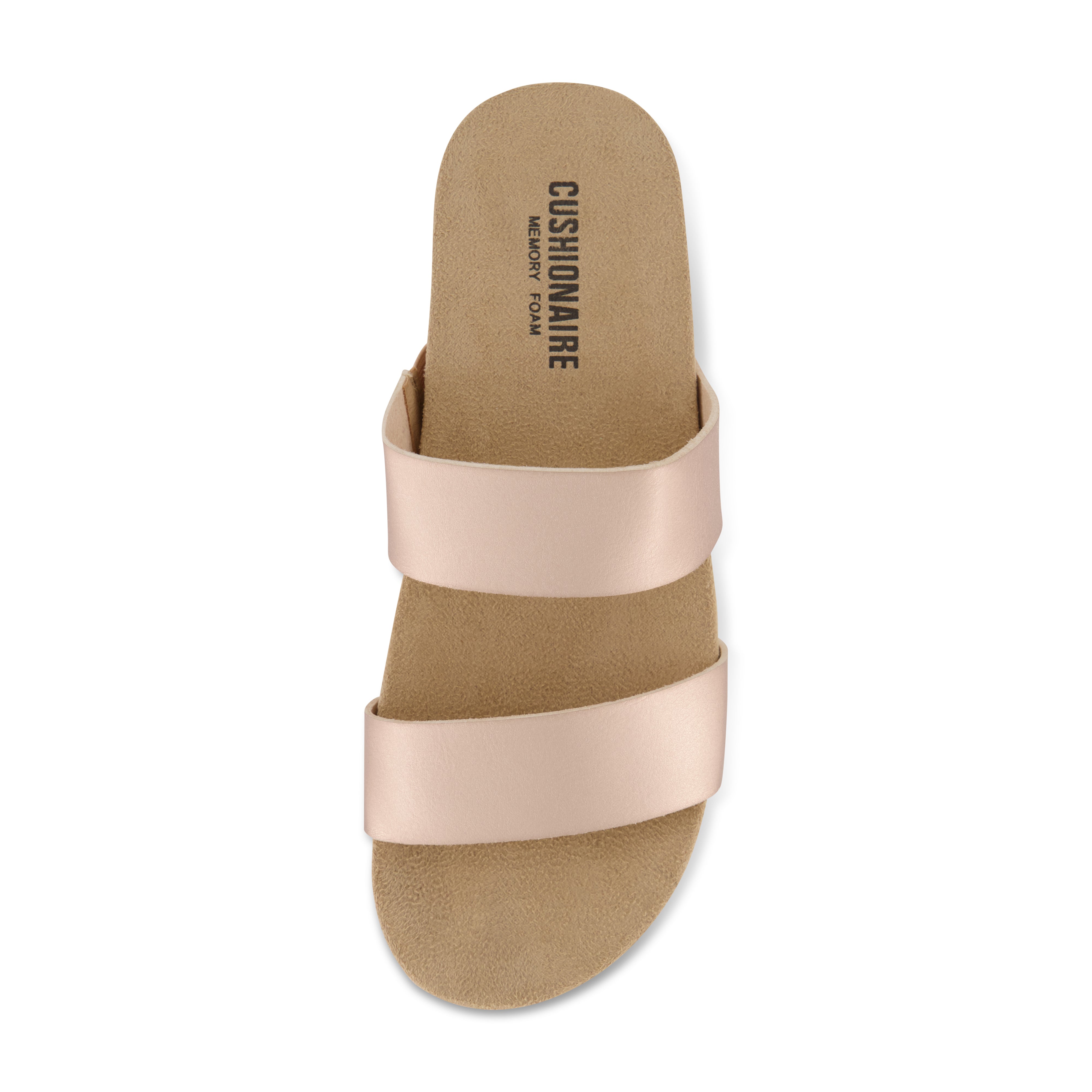 Jaimy Two Band Footbed Sandal Rose Gold
