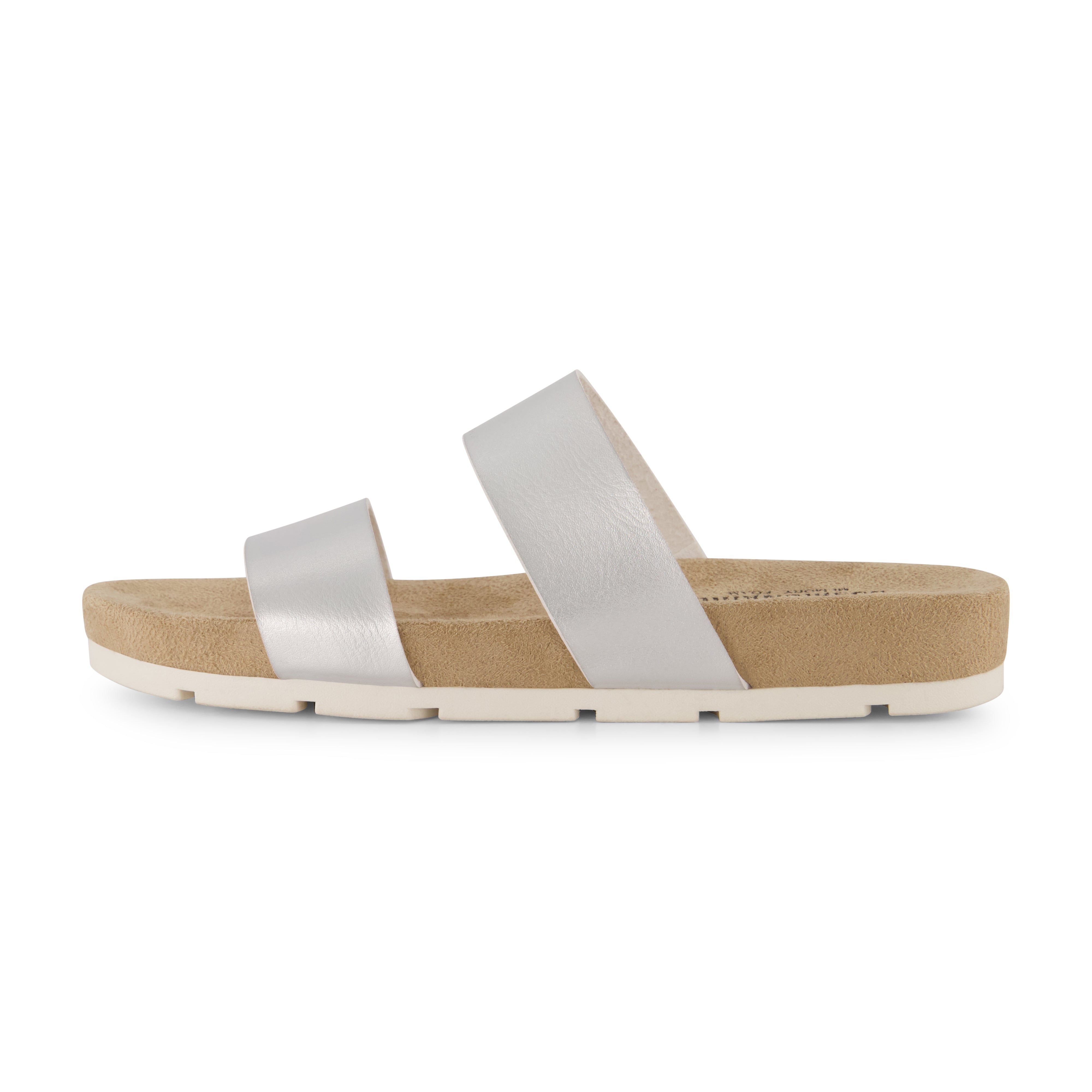 Jaimy Two Band Footbed Sandal Silver
