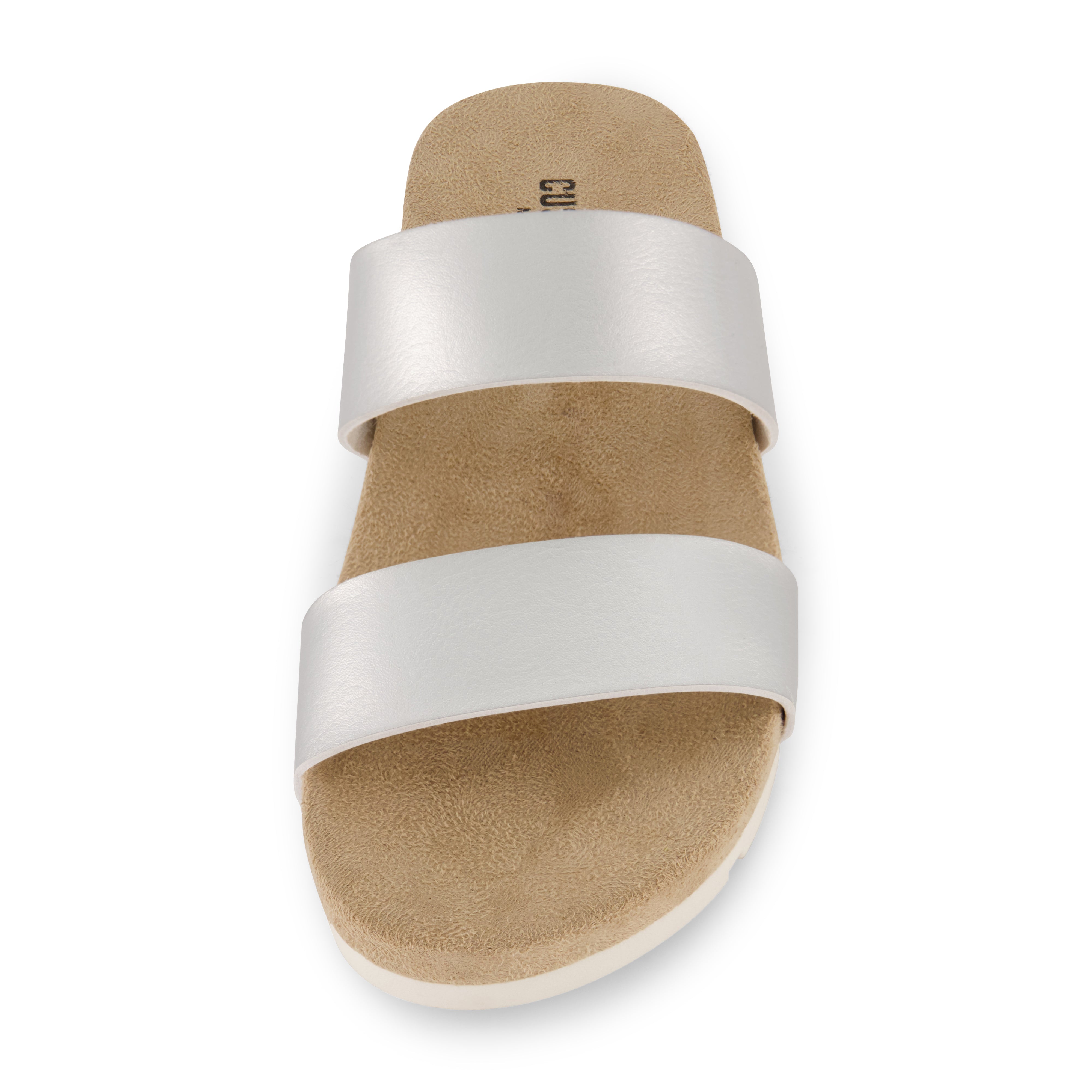 Jaimy Two Band Footbed Sandal Silver