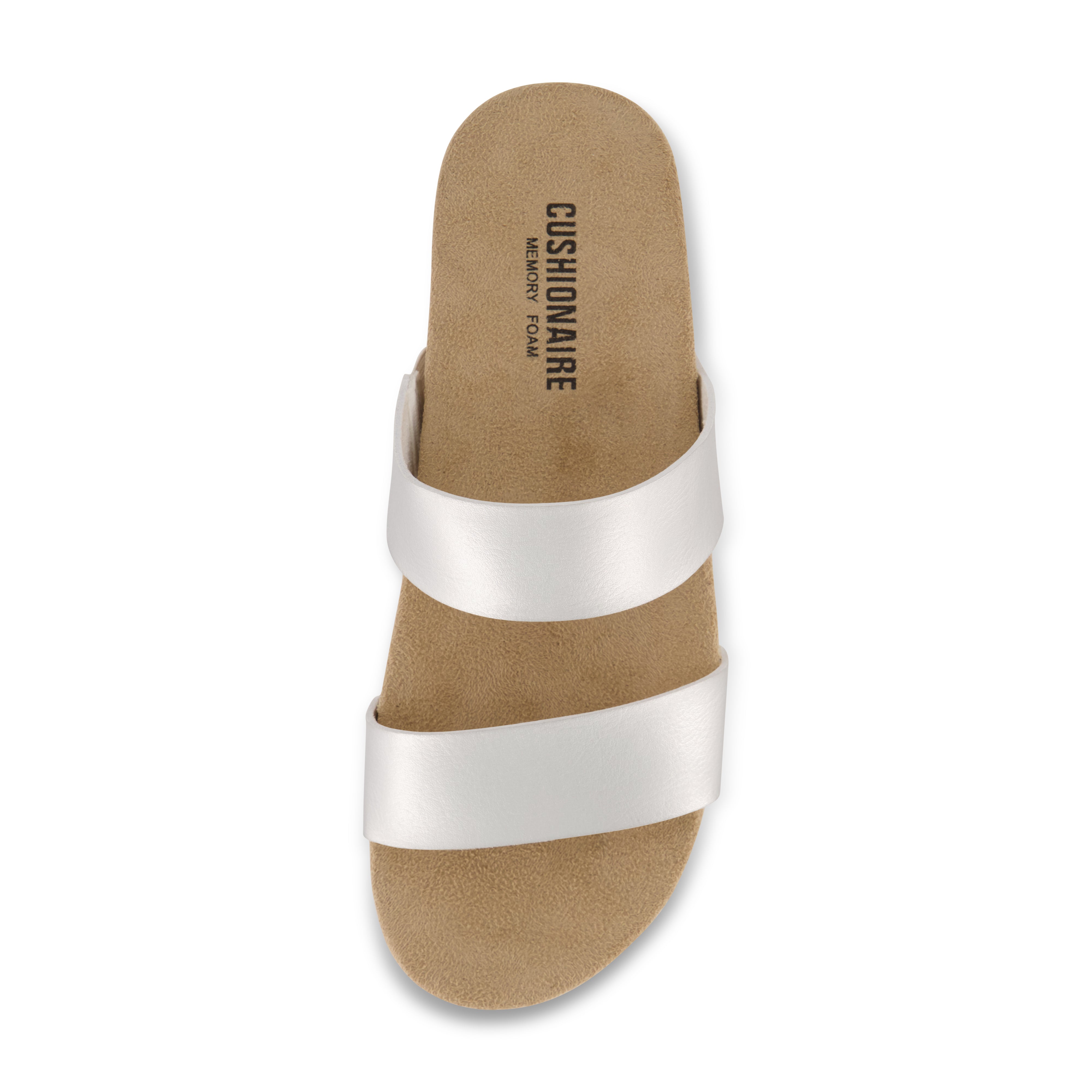 Jaimy Two Band Footbed Sandal Silver