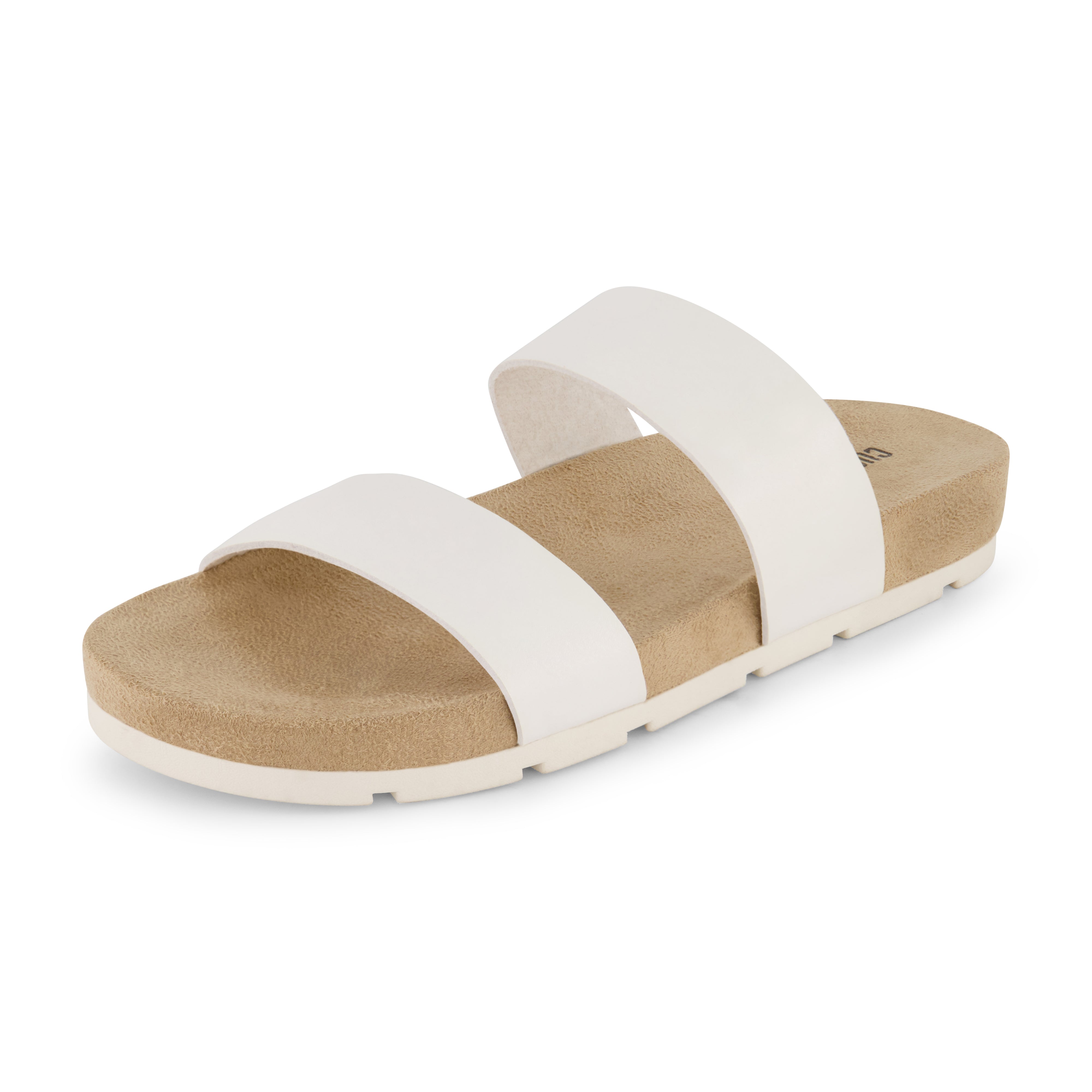 Jaimy Two Band Footbed Sandal White