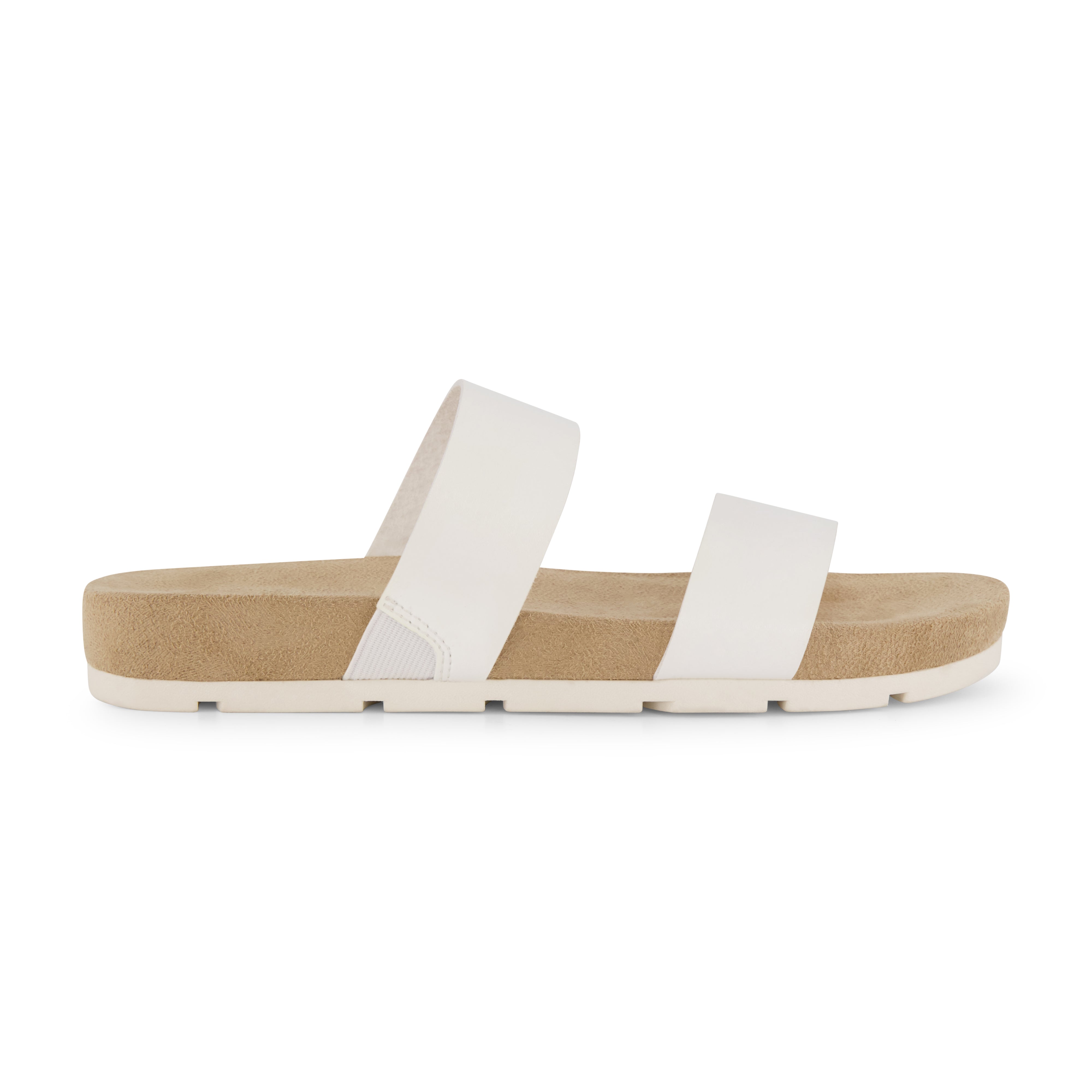 Jaimy Two Band Footbed Sandal White