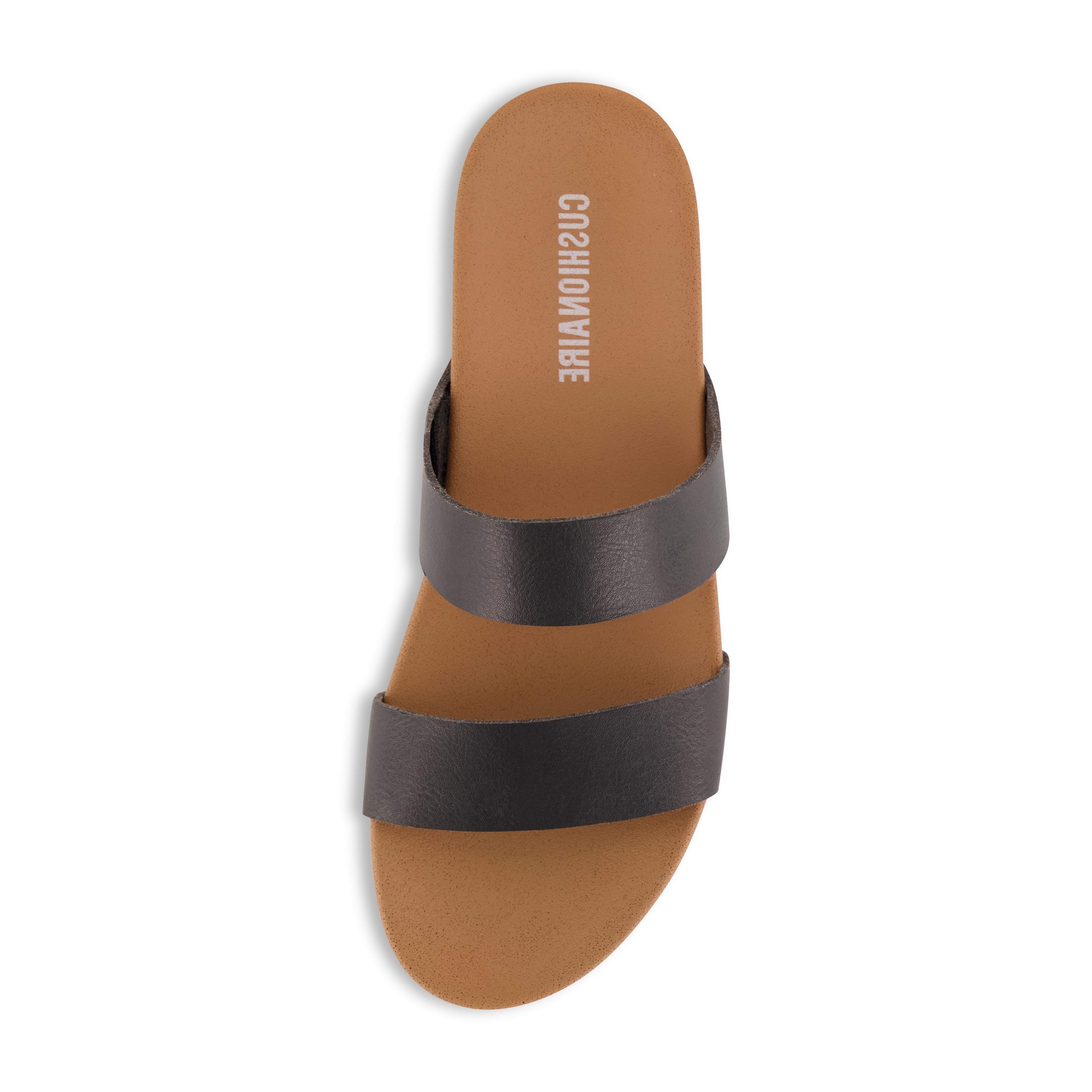 Josie Two Band Footbed Sandal Black