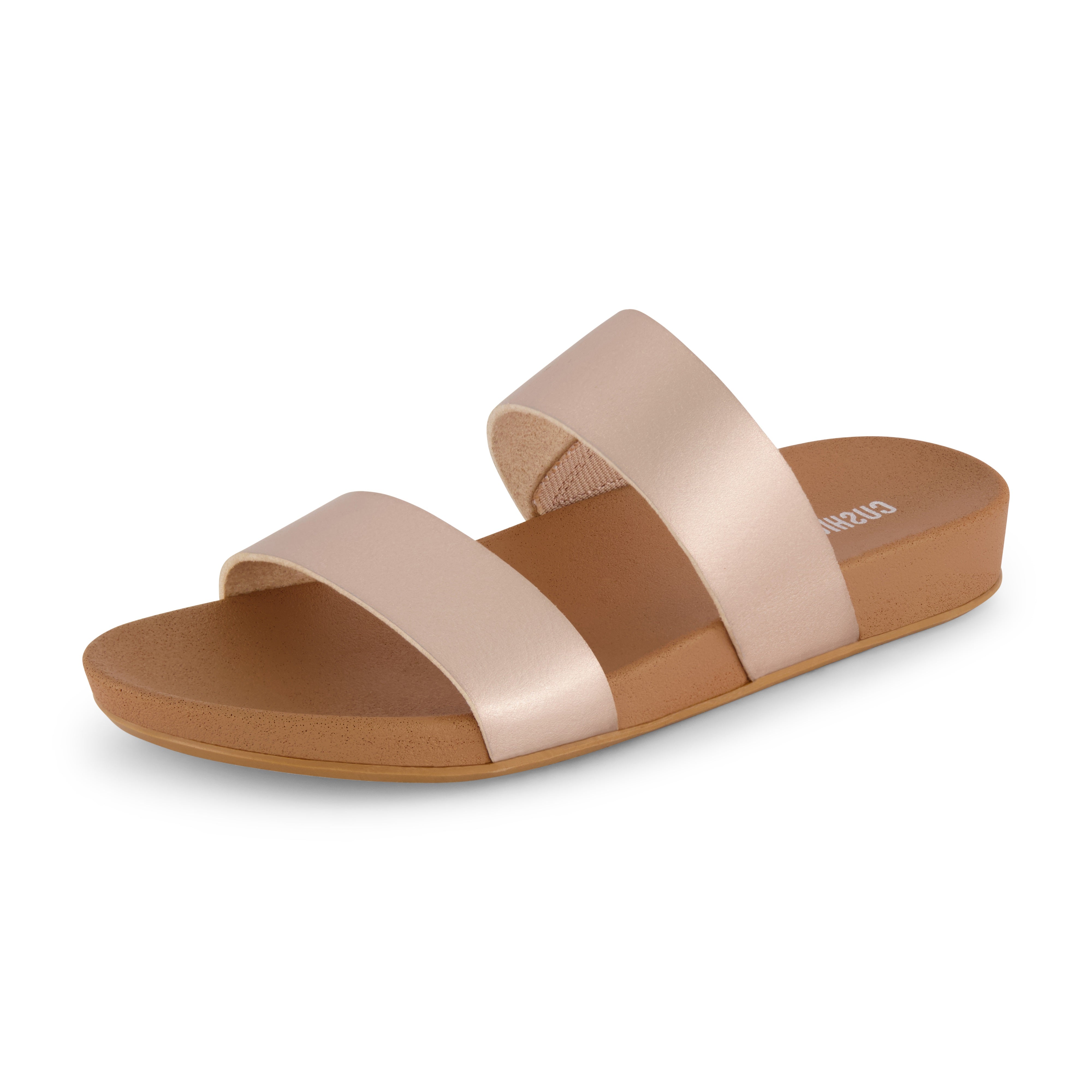 Josie Two Band Footbed Sandal Champagne
