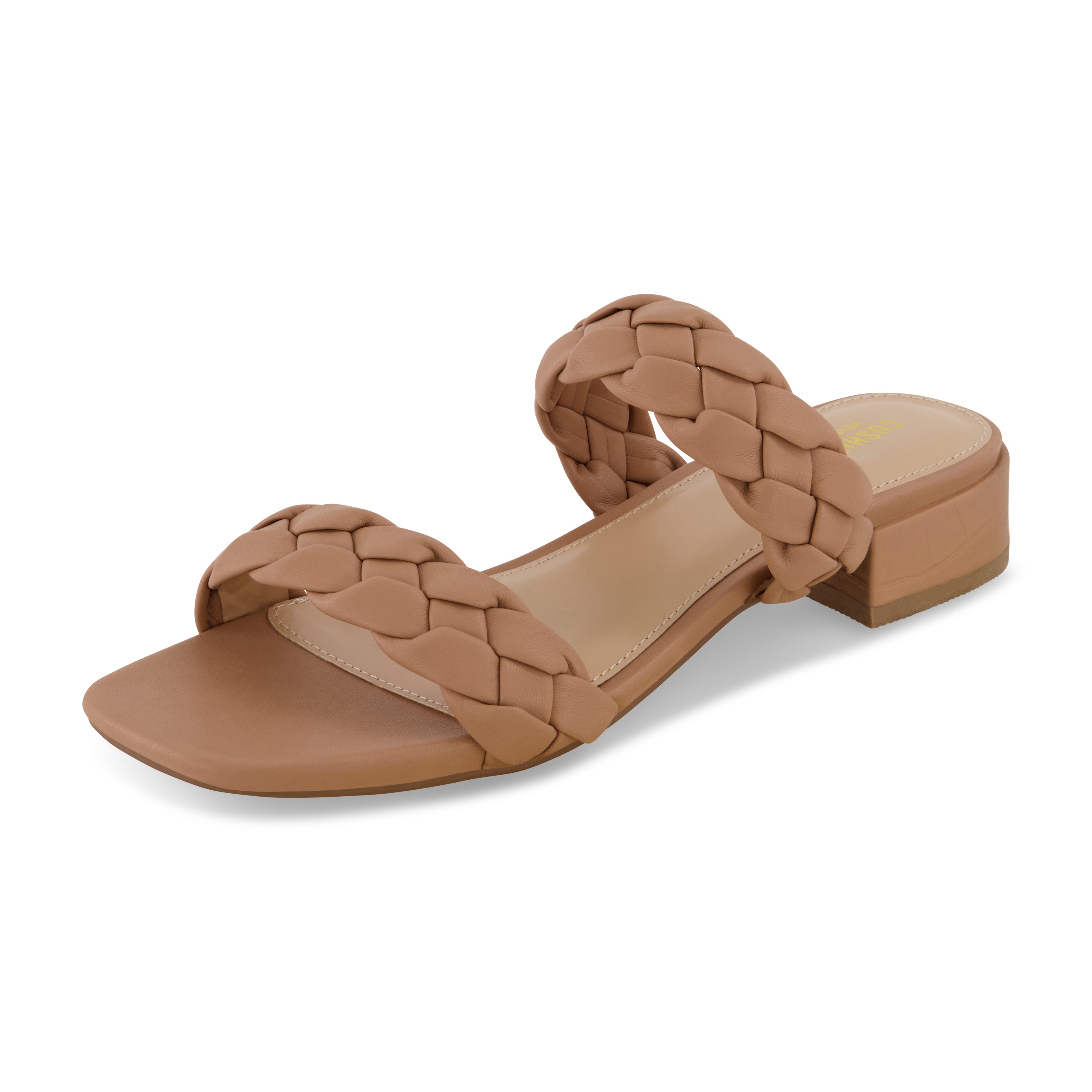 Nan Braided Two Band Dress Sandal Latte
