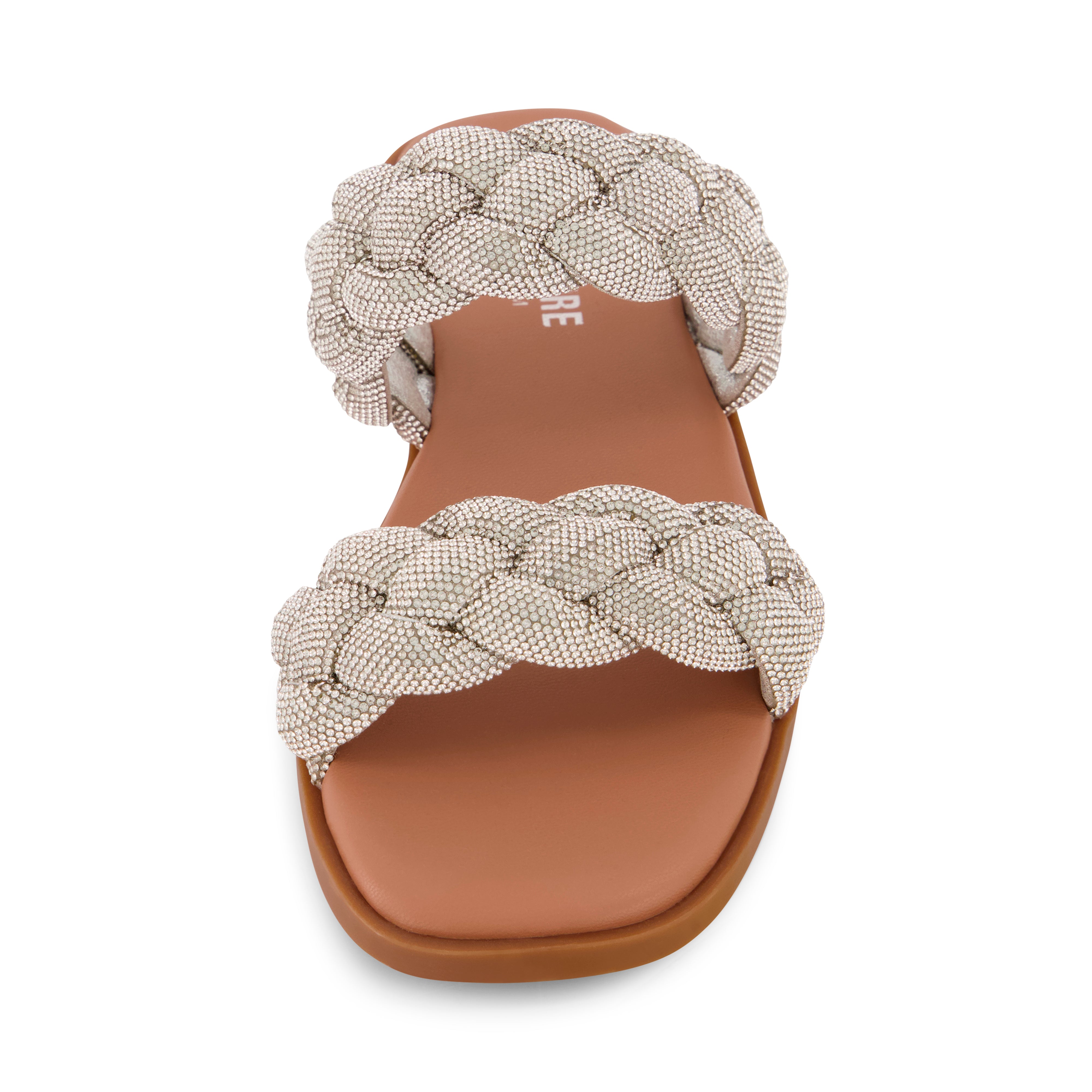 Natasha Braided Rhinestone Dress Sandal Silver Sparkle
