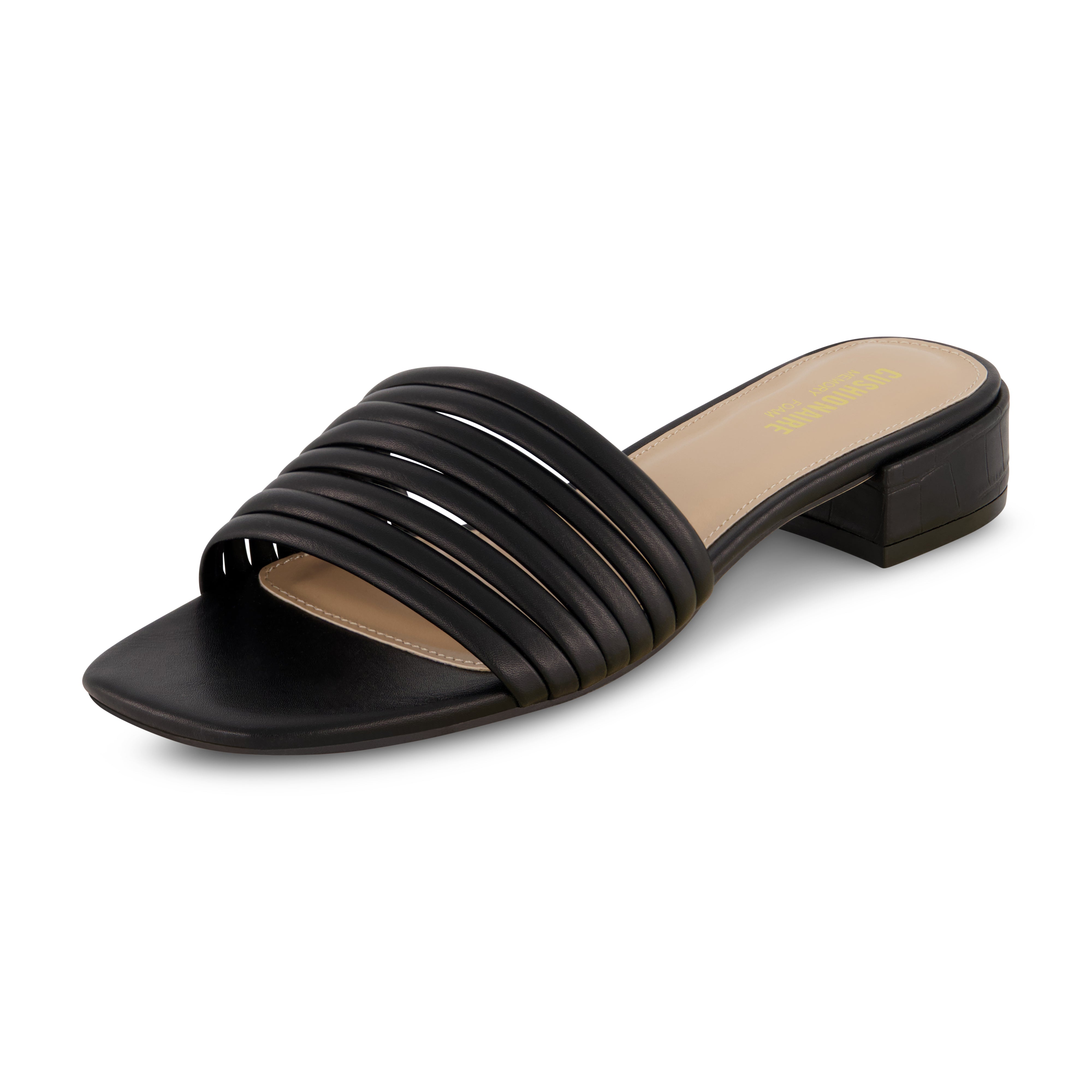 Nino Strappy Block Heeled Sandal Black