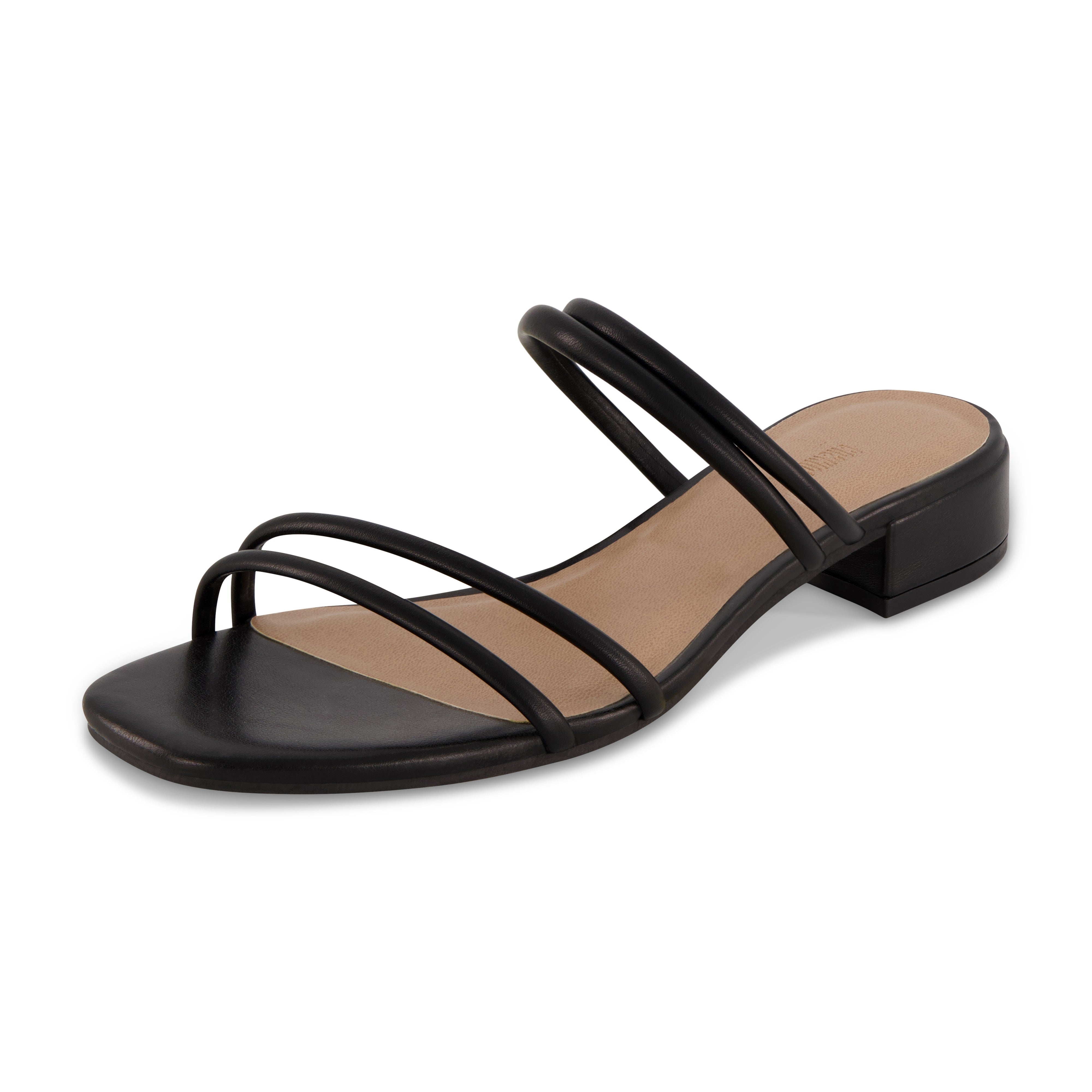 Nora Strappy Block Heel Sandal Black