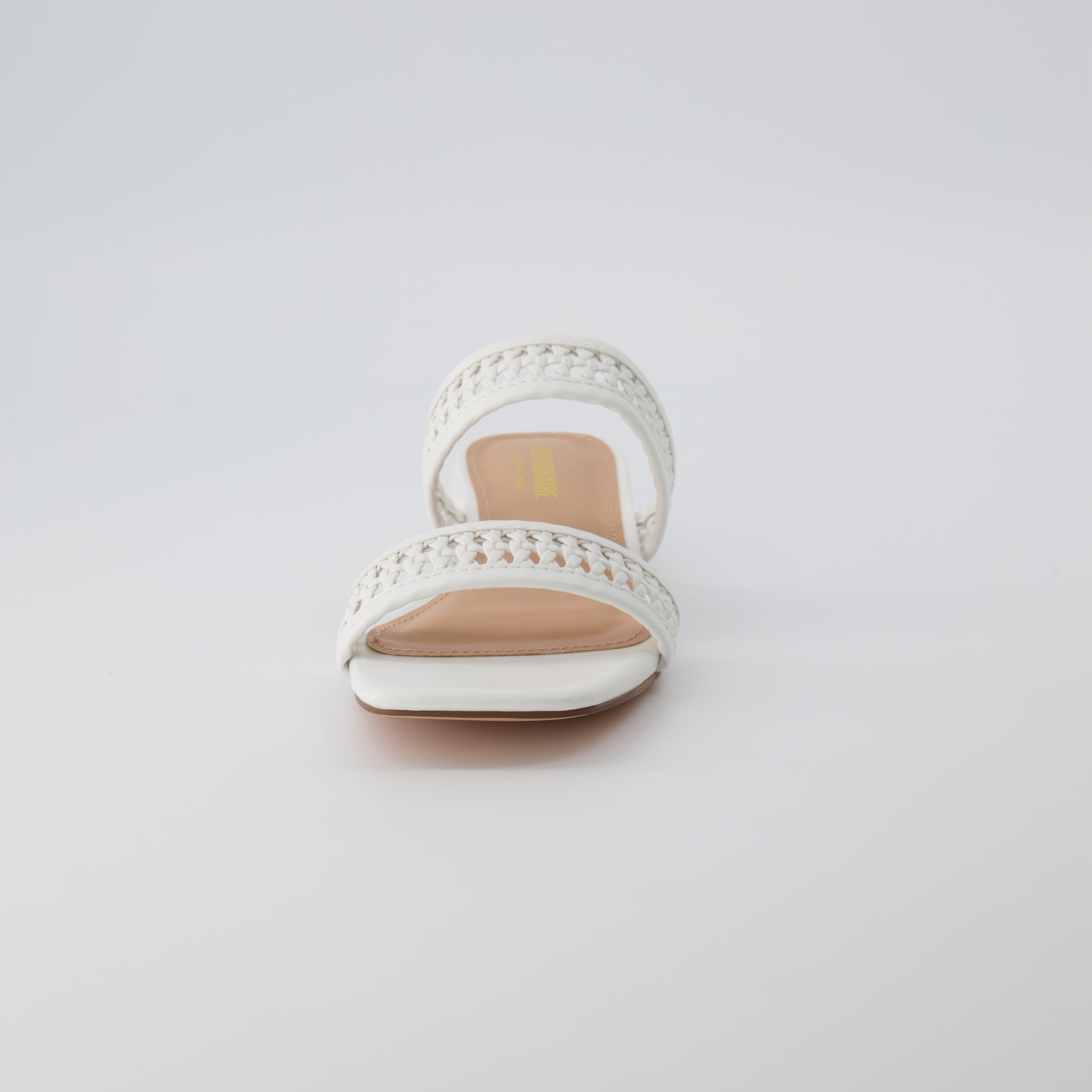 Norma Block Heel Sandals White