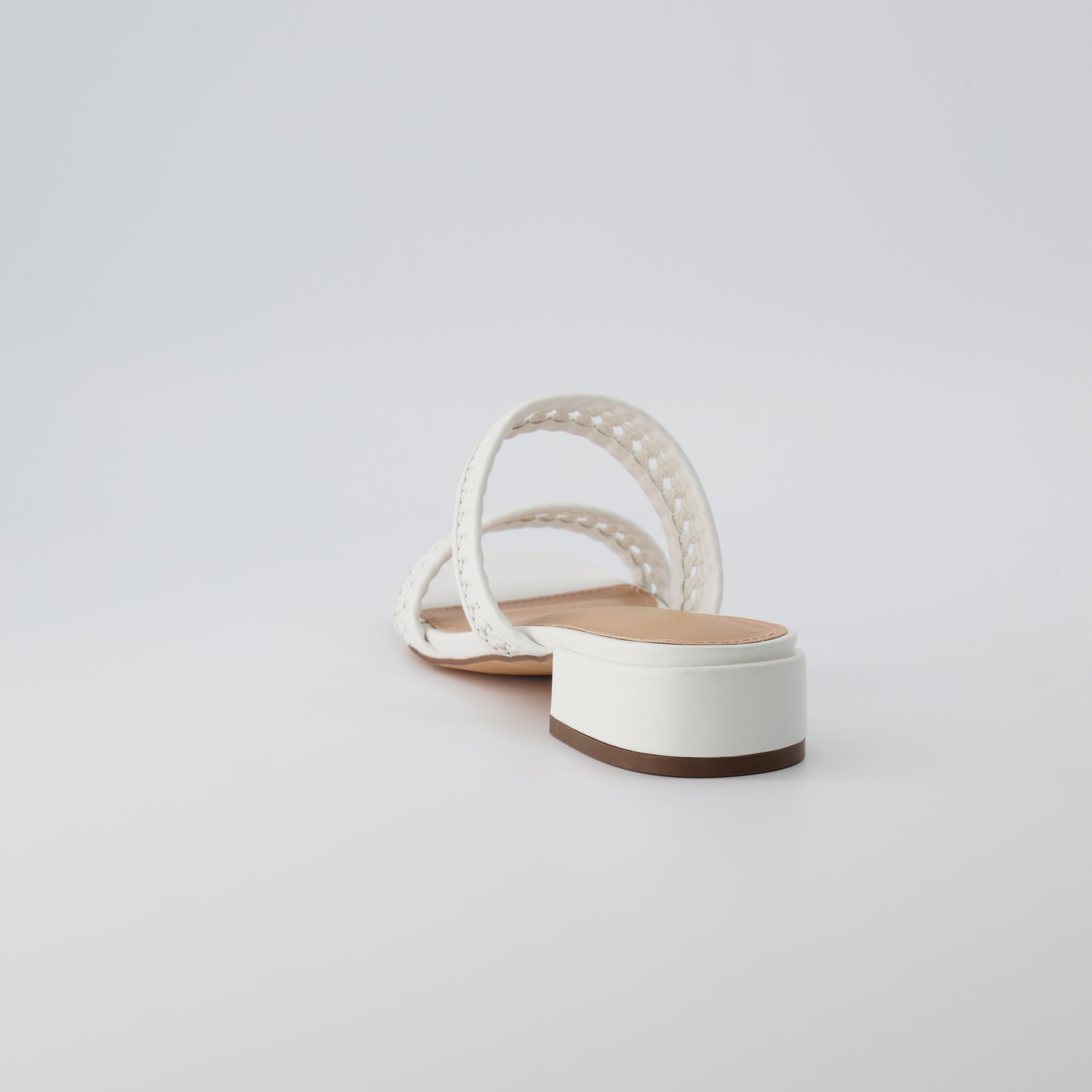 Norma Block Heel Sandals White