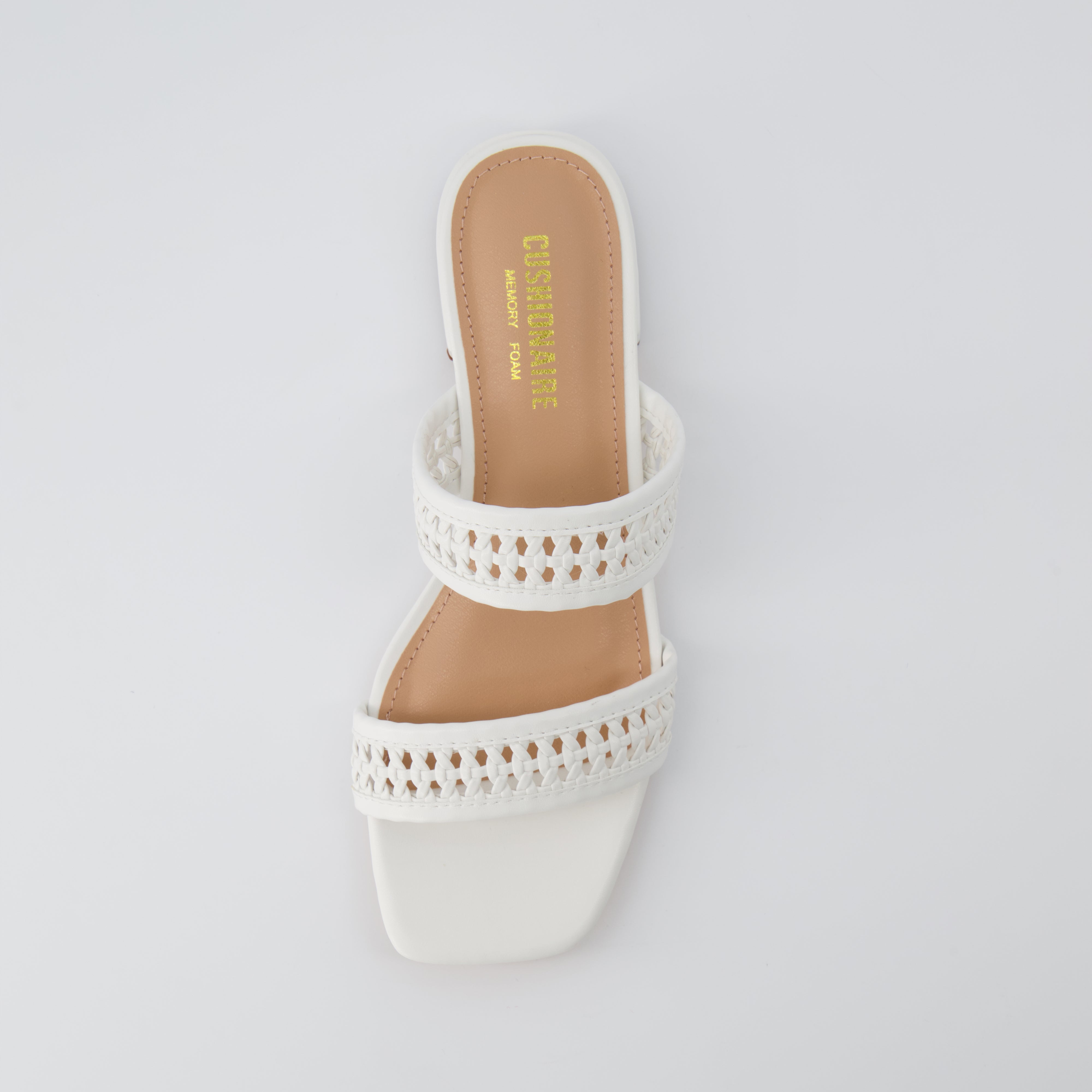 Norma Block Heel Sandals White