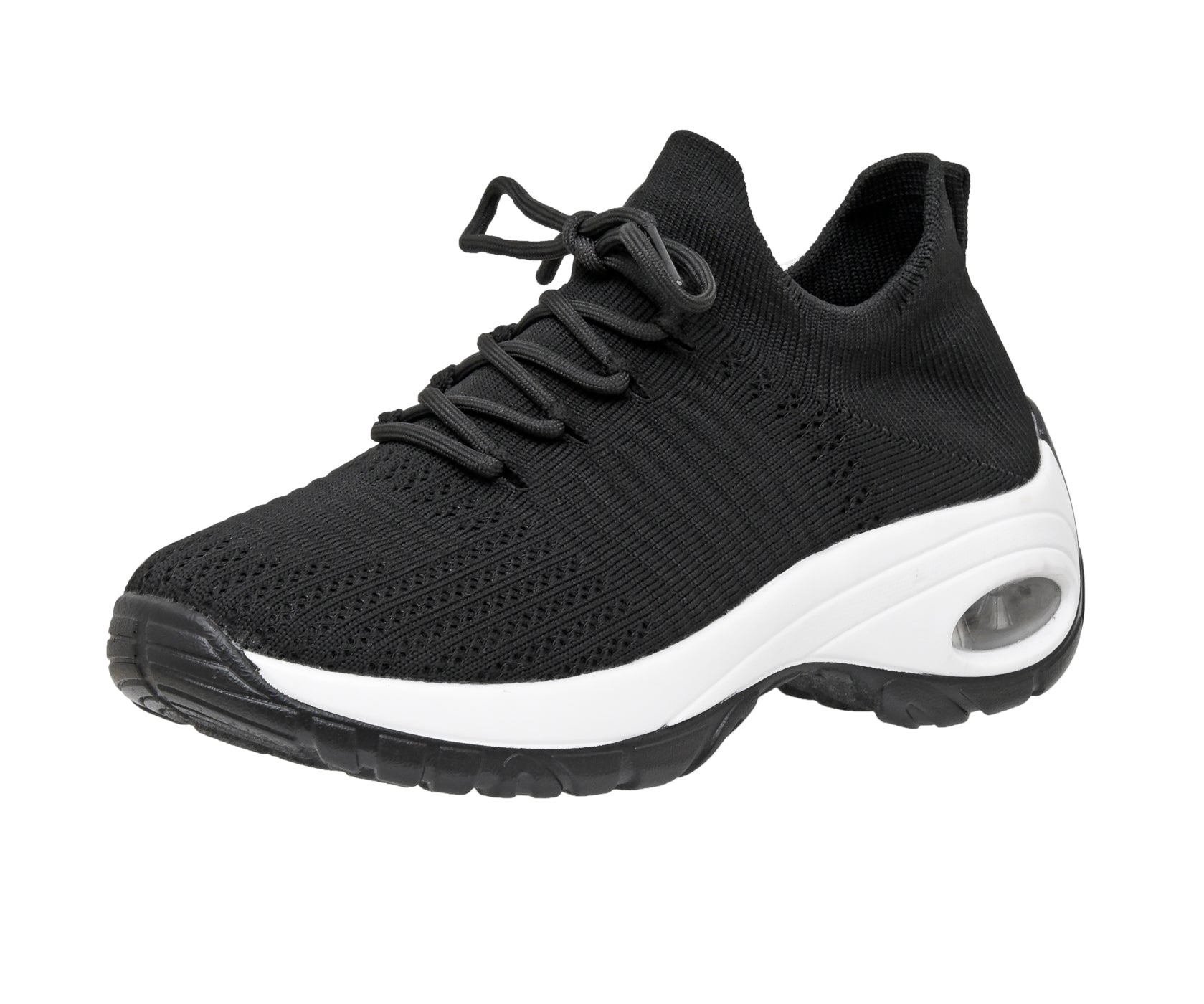 Blaze Knit Trainer Black White