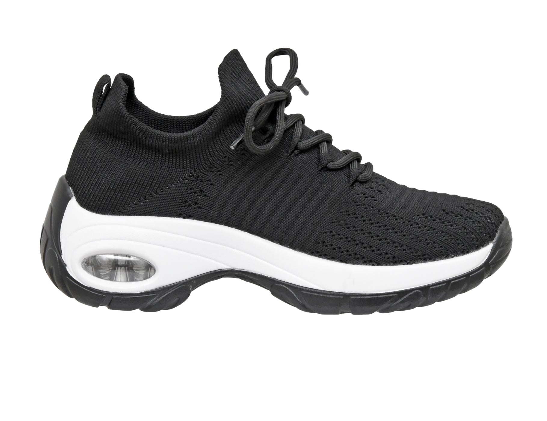 Blaze Knit Trainer Black White