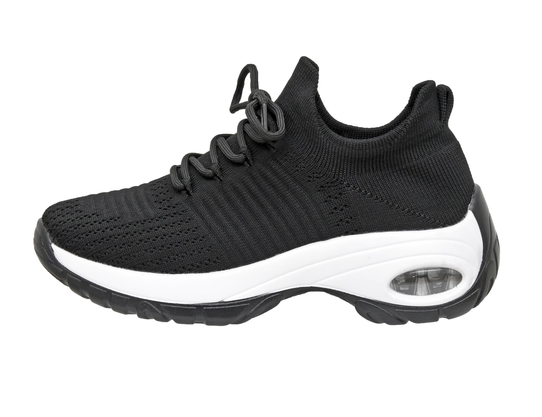 Blaze Knit Trainer Black White