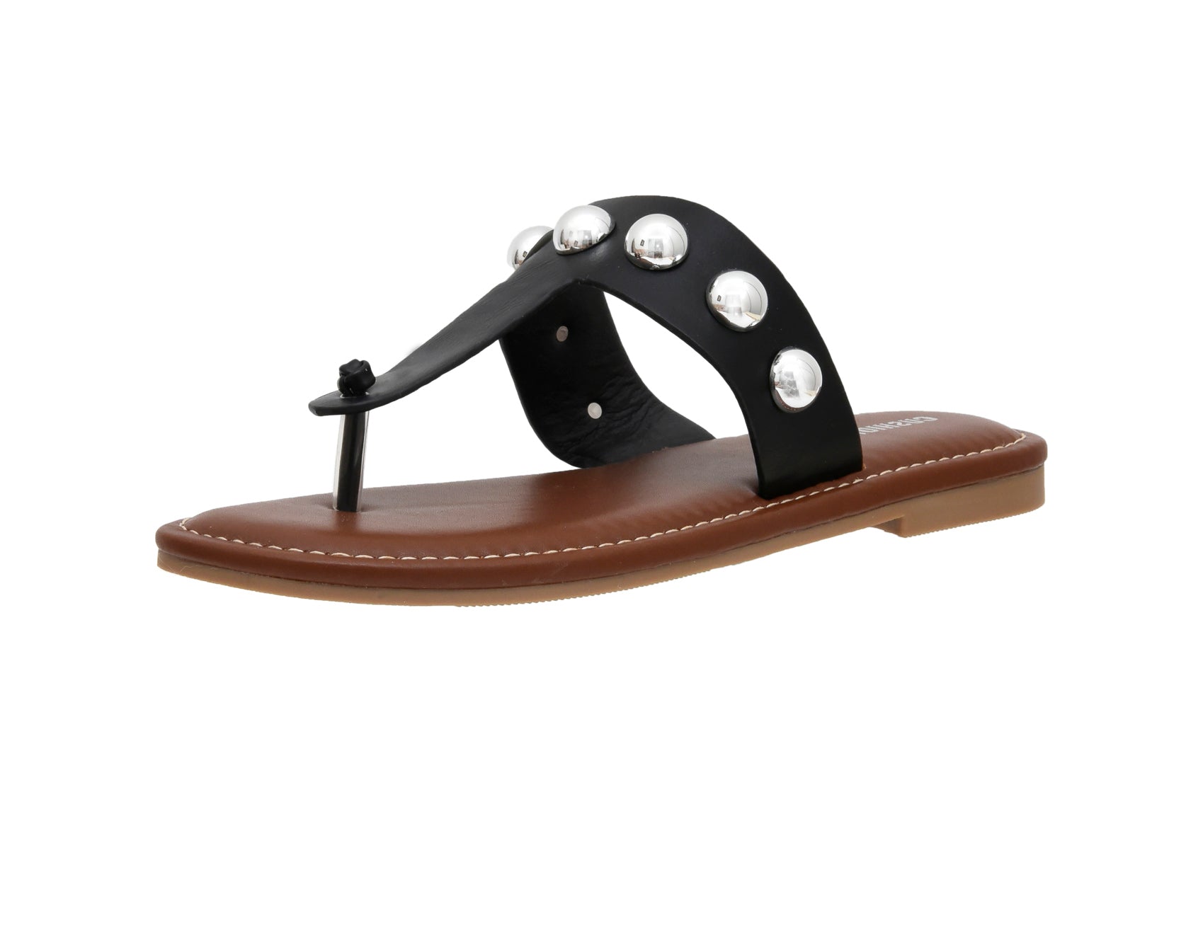 Cindy Studded Thong Sandal Black
