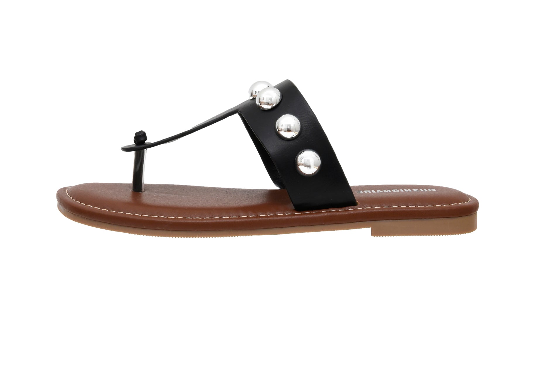 Cindy Studded Thong Sandal Black