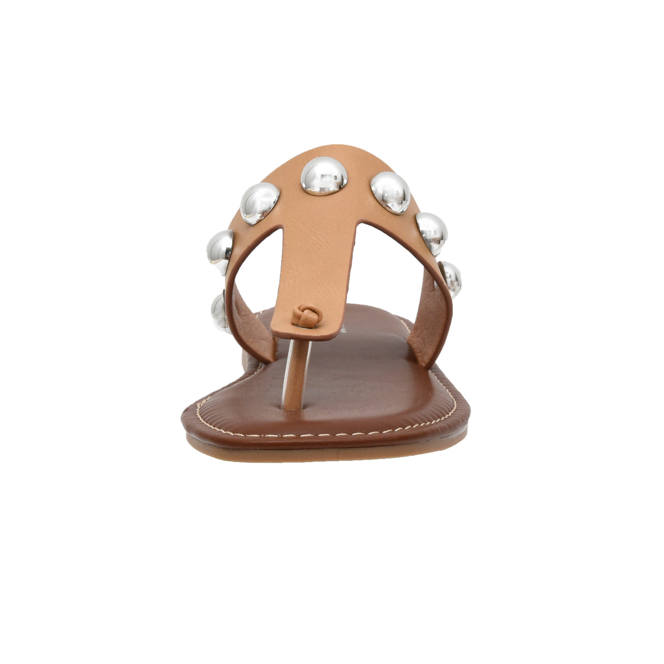 Cindy Studded Thong Sandal Tan