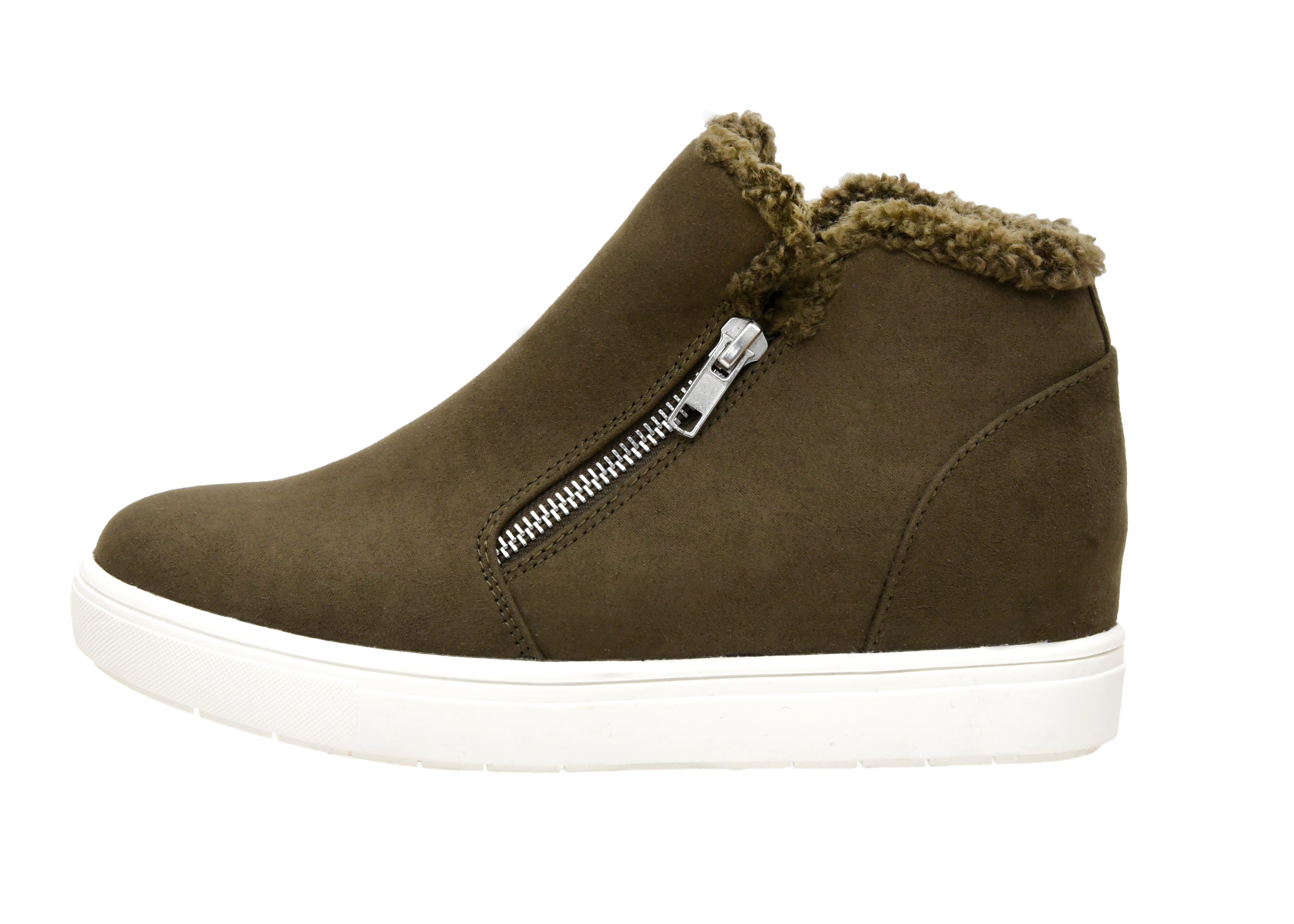 Heaven Cozy Wedge Sneaker Olive