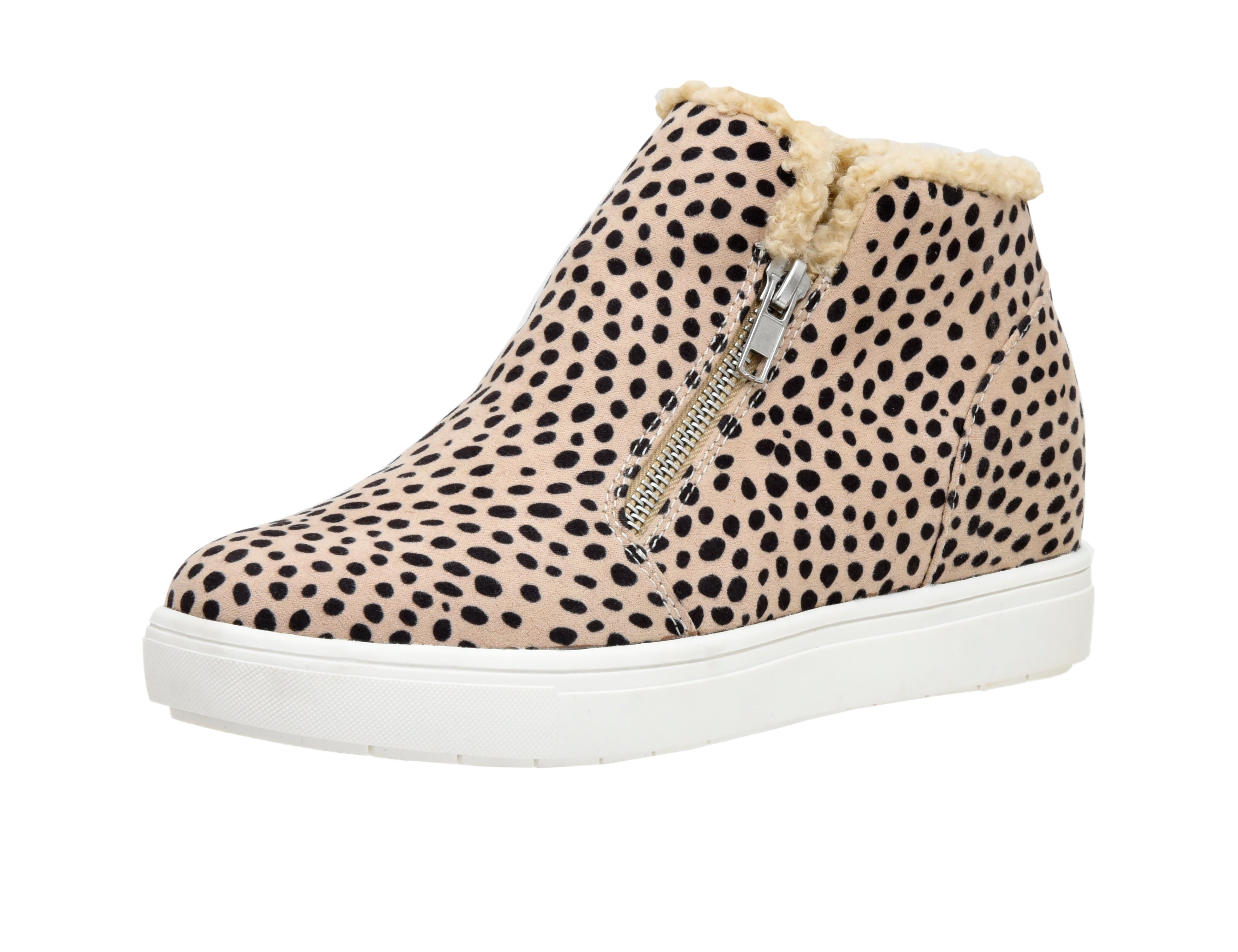 Heaven Cozy Wedge Sneaker Spotted Cheetah