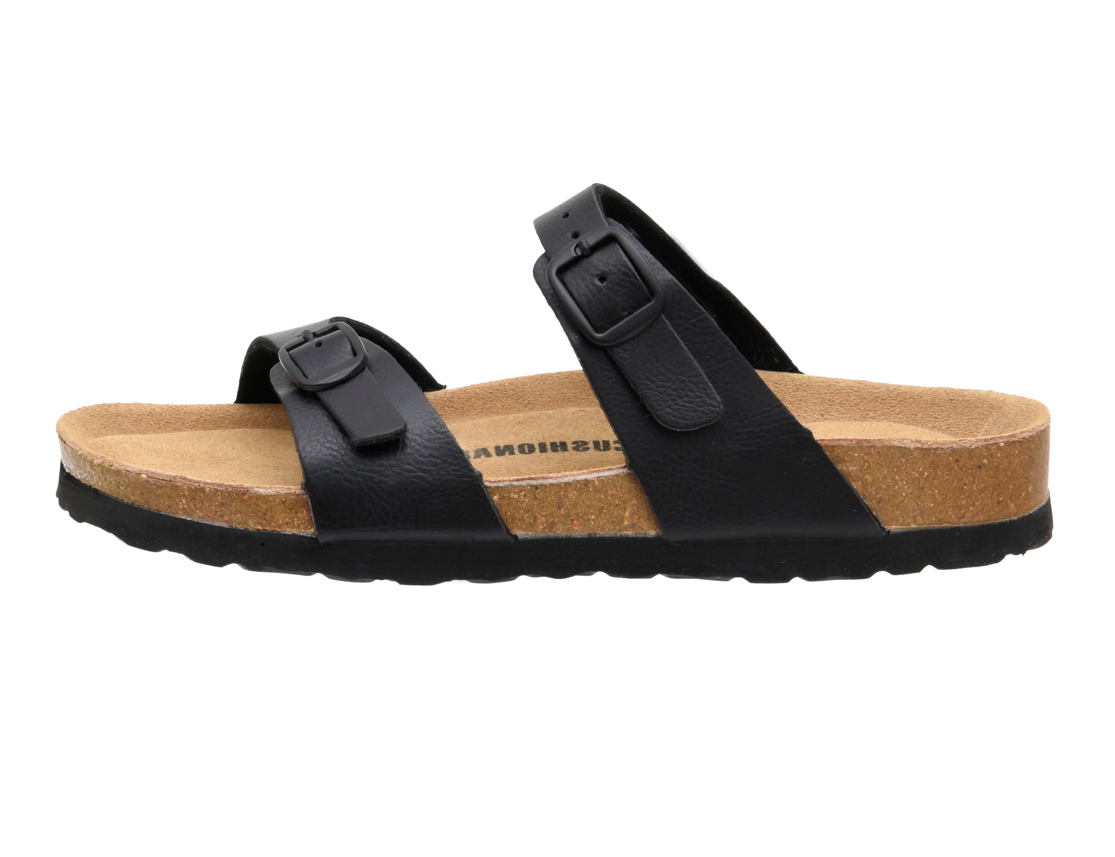Liam Cork Footbed Sandal Black