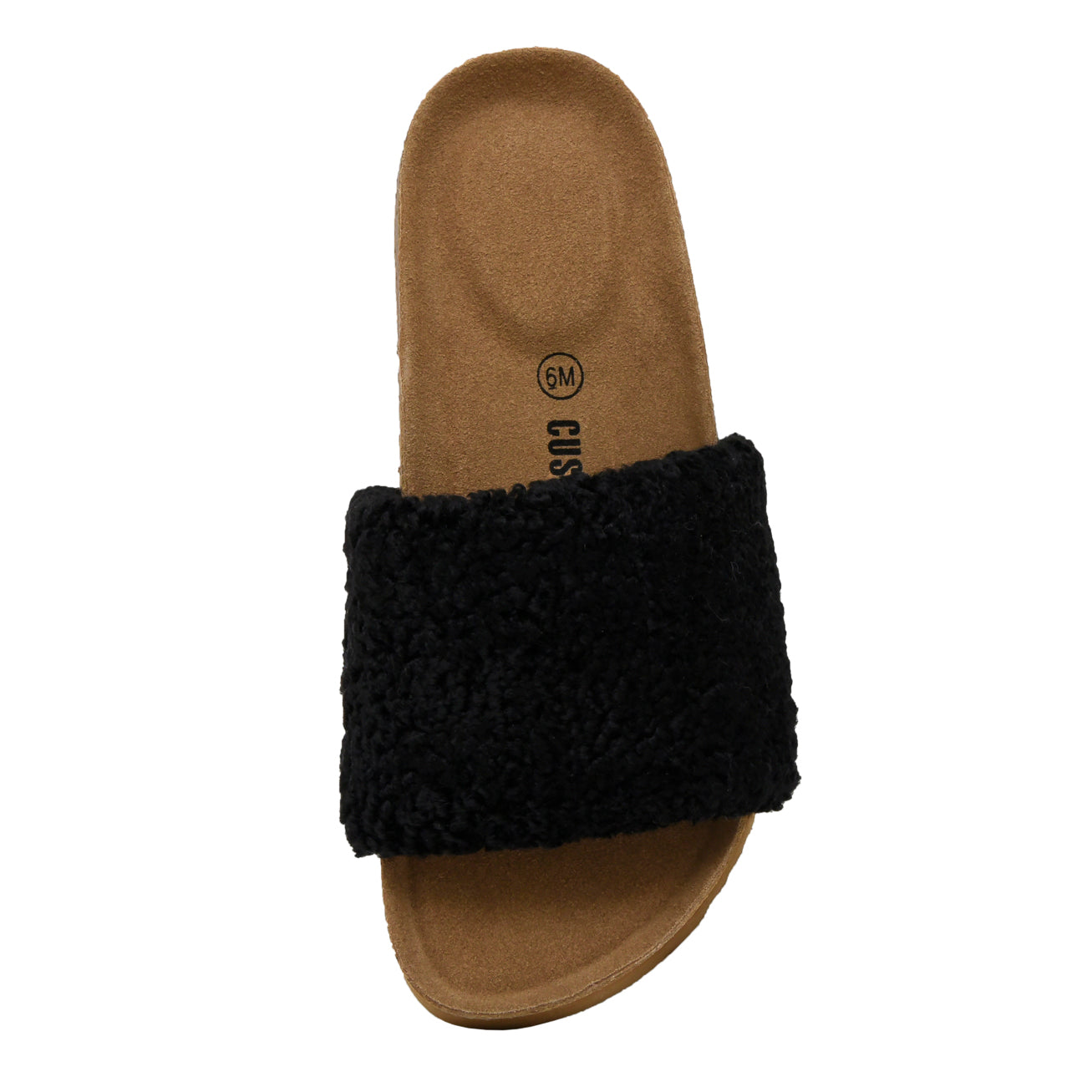 Lonie One Band Cork Footbed Sandal Black