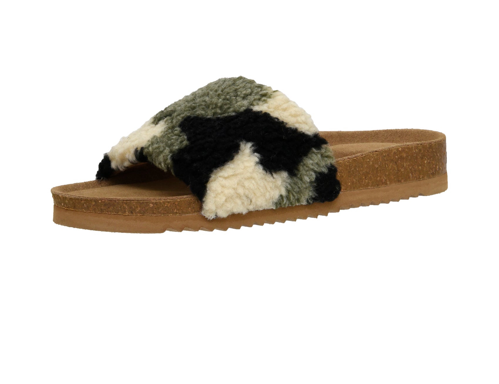 Lonie One Band Cork Footbed Sandal Camo