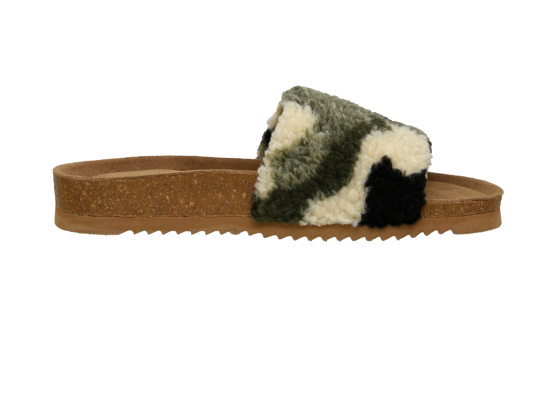 Lonie One Band Cork Footbed Sandal Camo