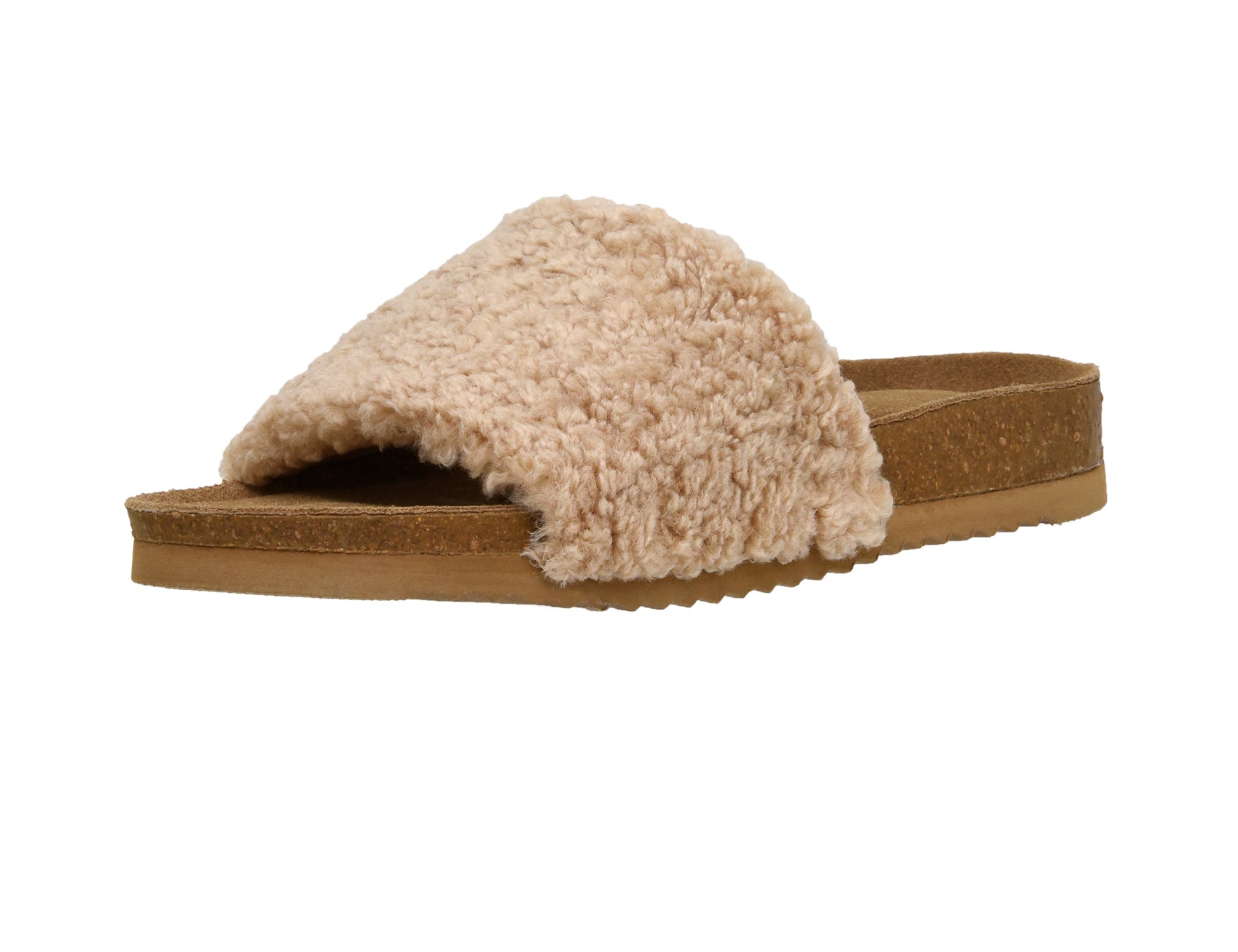 Lonie One Band Cork Footbed Sandal Cream