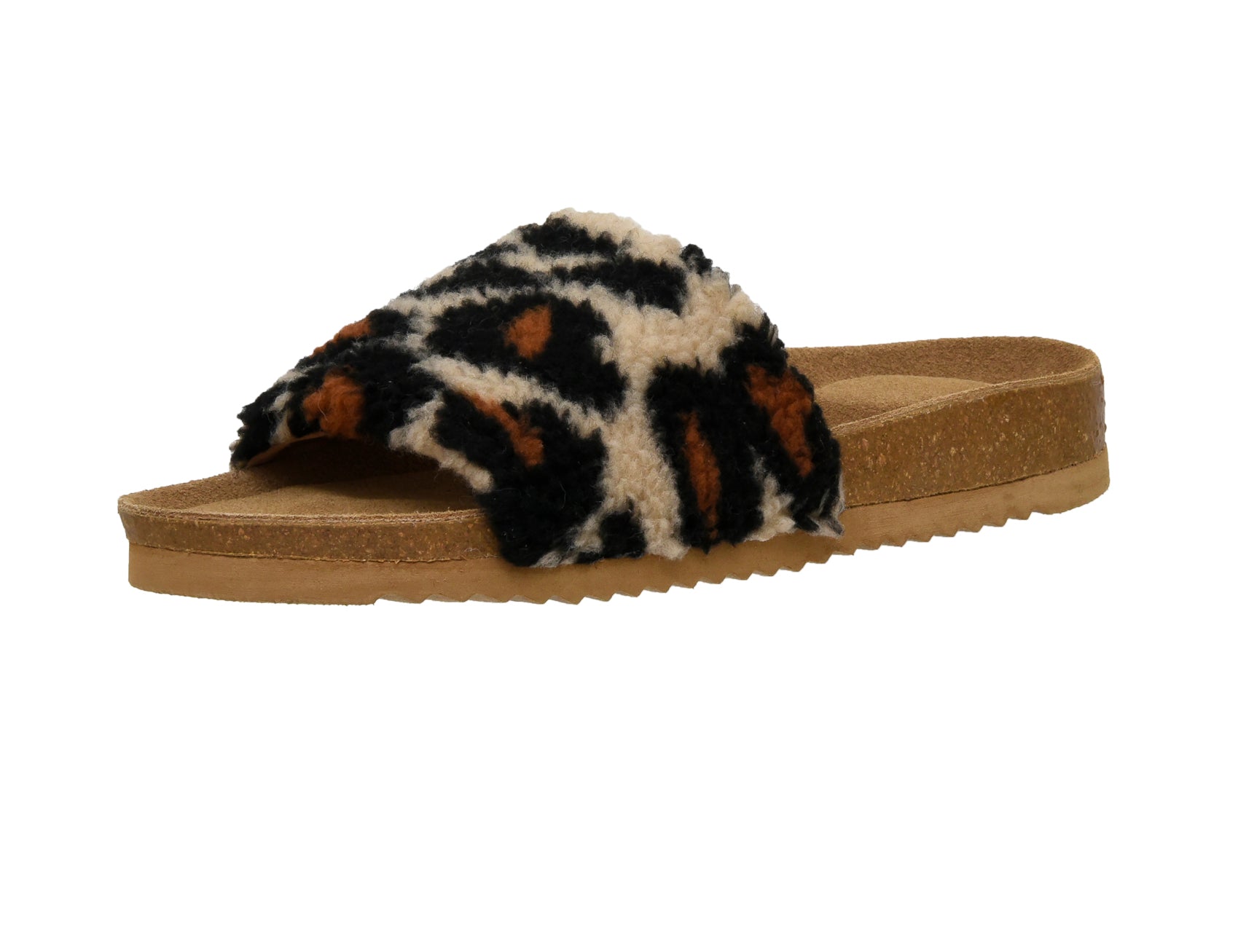 Lonie One Band Cork Footbed Sandal Leopard
