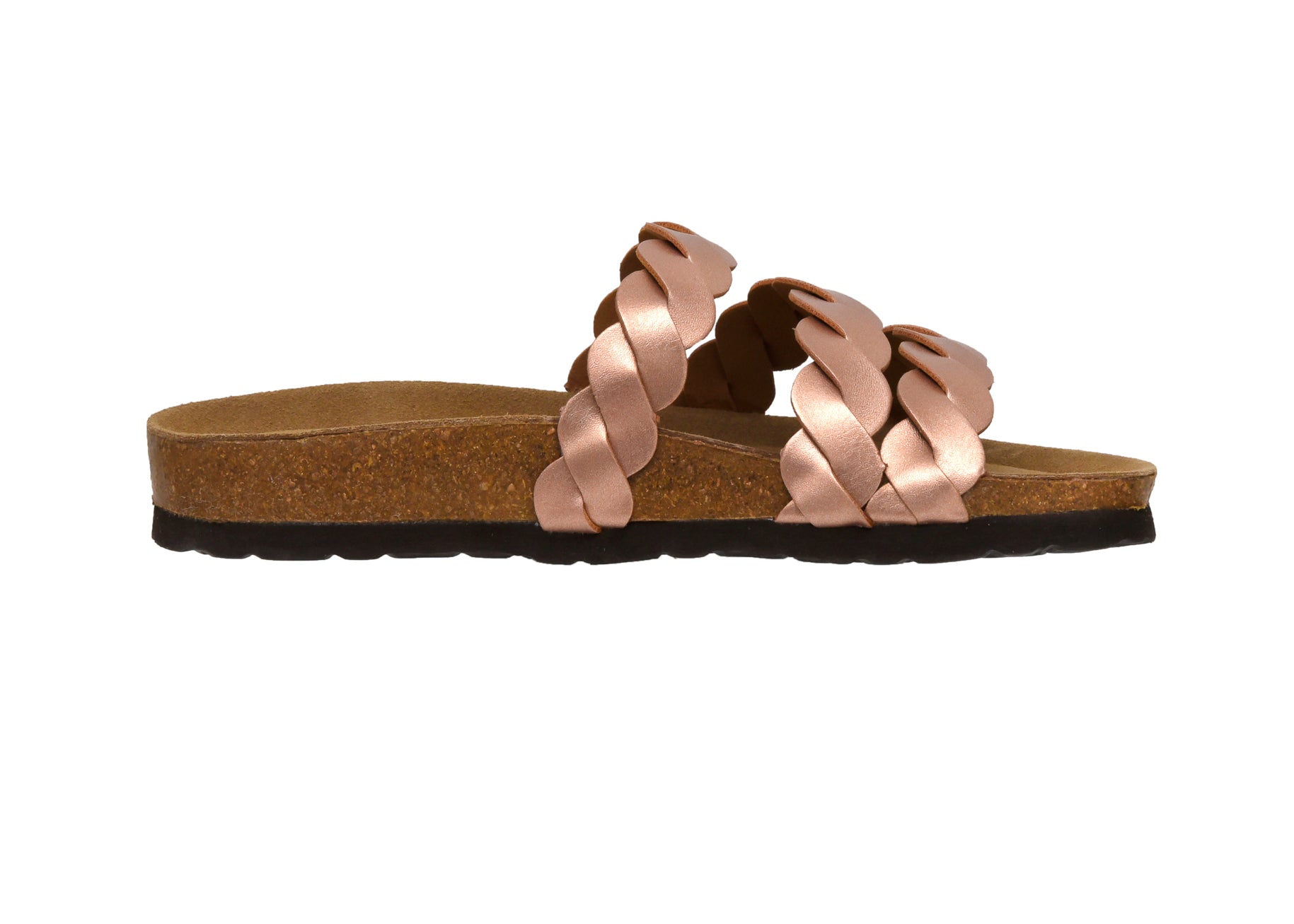 Lucy Cork Footbed Sandal Rose Gold