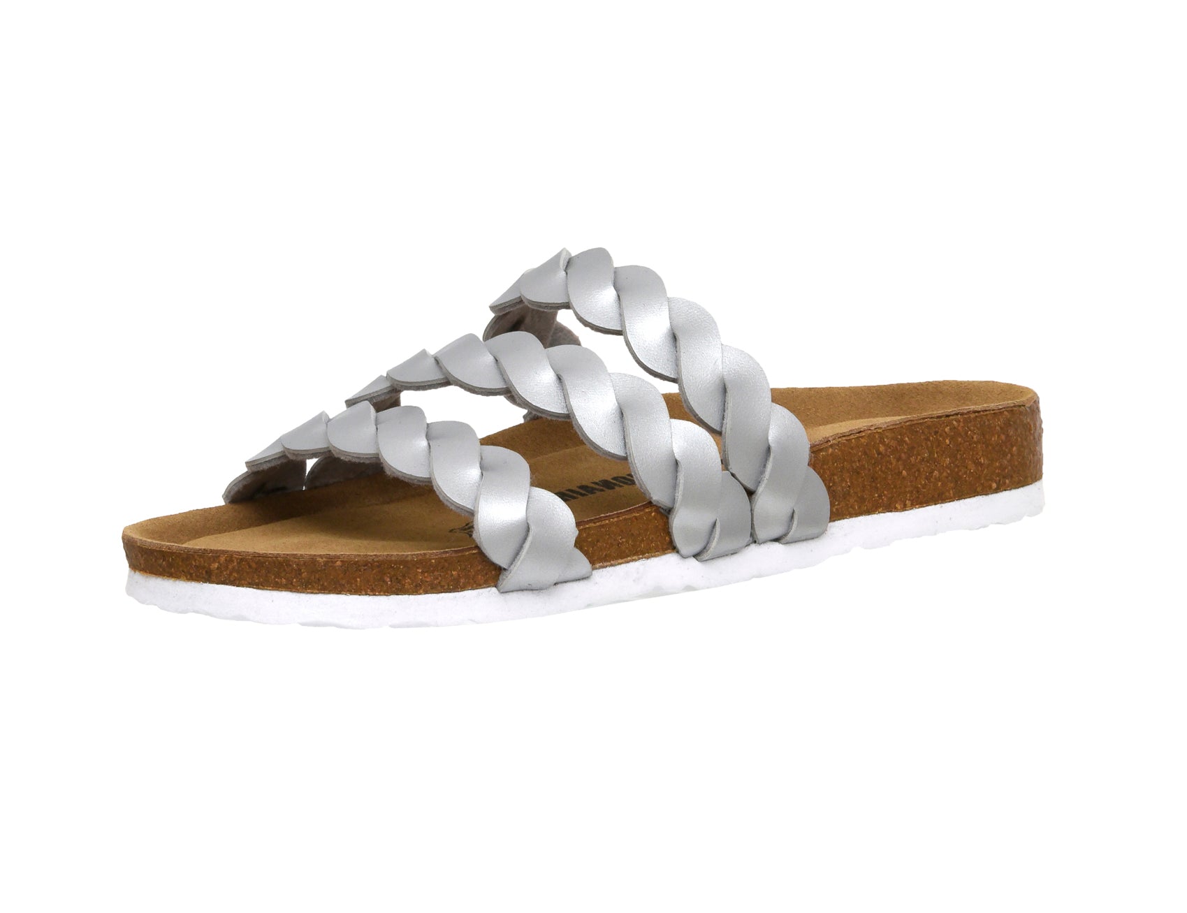 Lucy Cork Footbed Sandal Silver