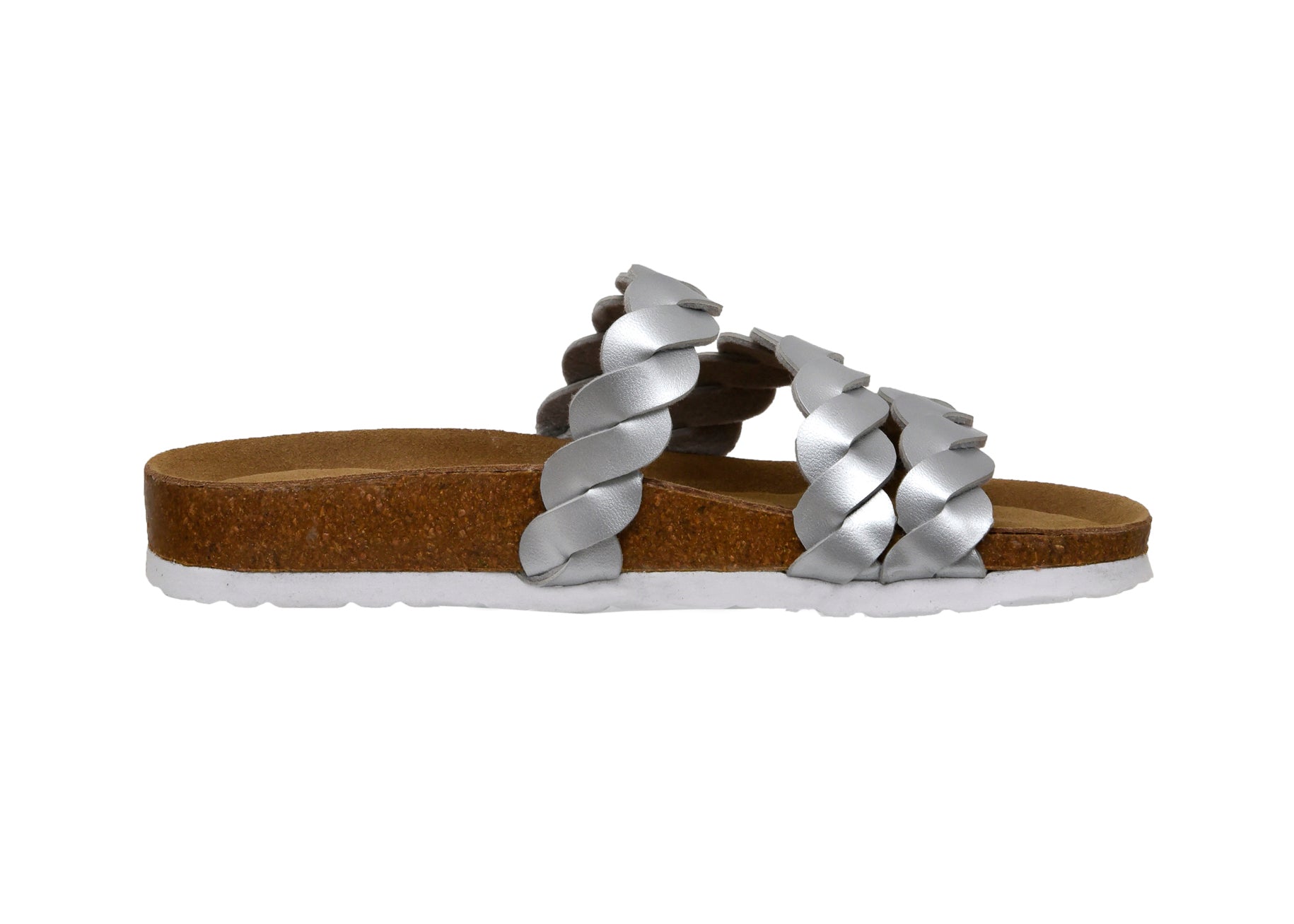 Lucy Cork Footbed Sandal Silver