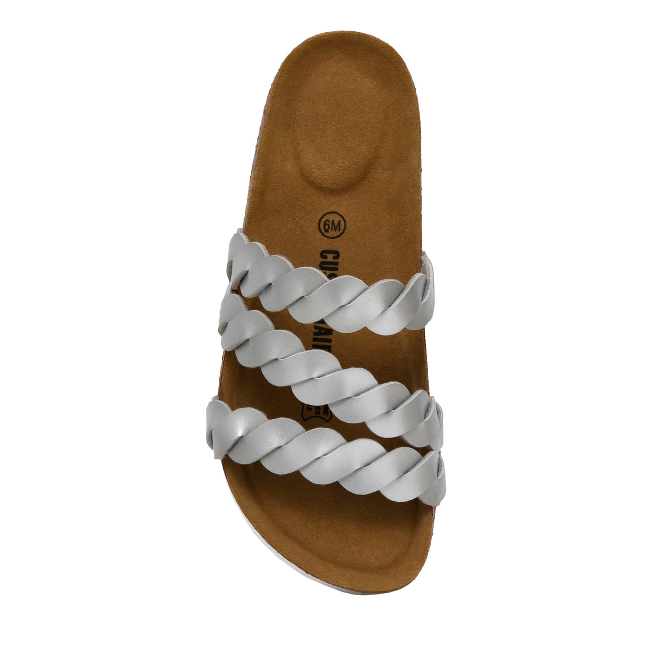 Lucy Cork Footbed Sandal Silver