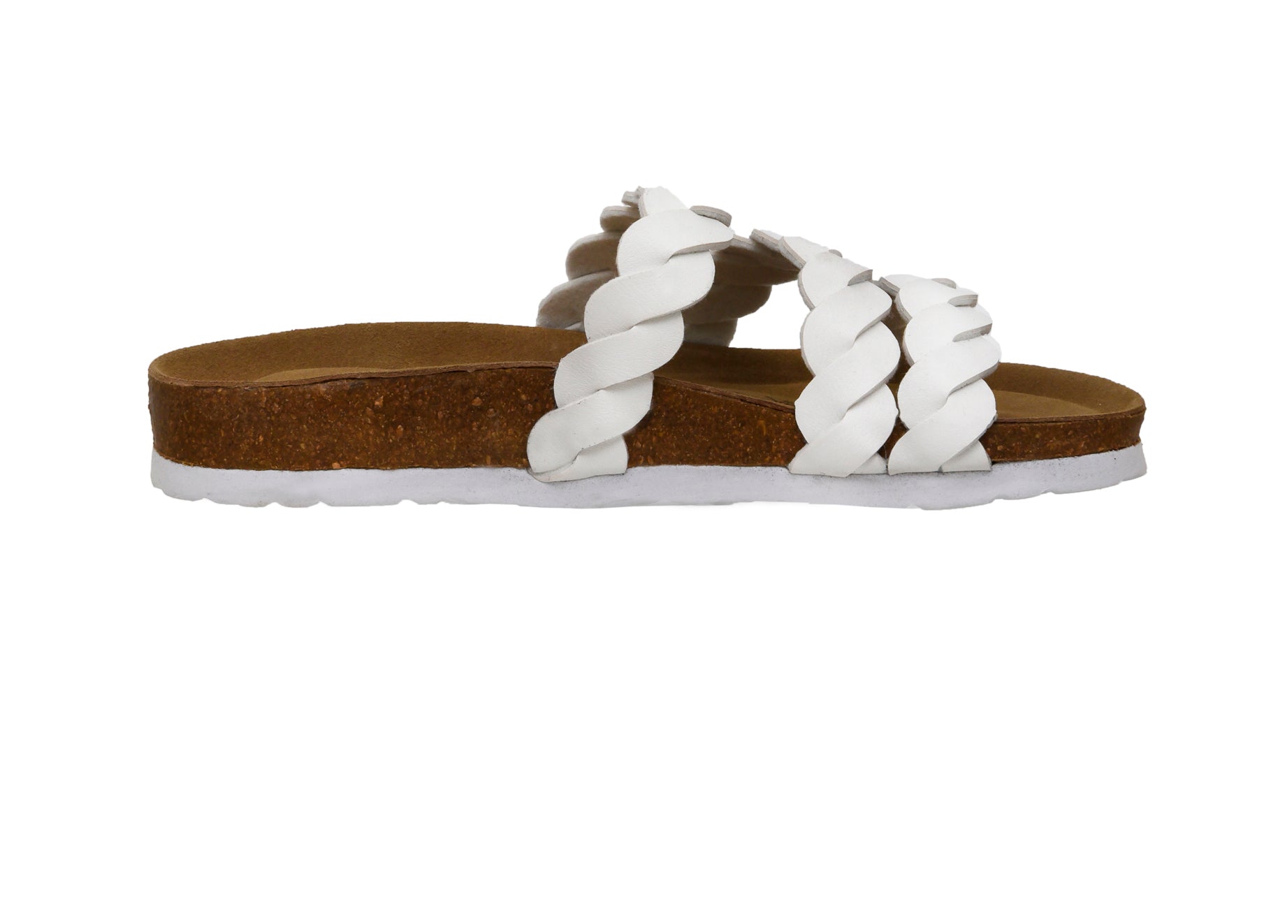 Lucy Cork Footbed Sandal White