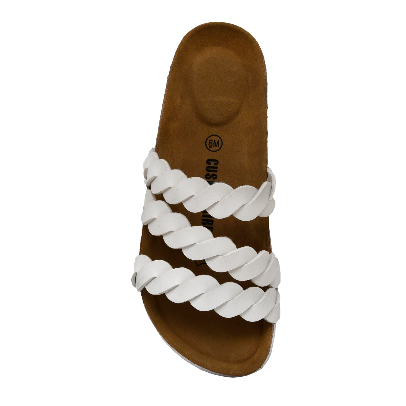 Lucy Cork Footbed Sandal White