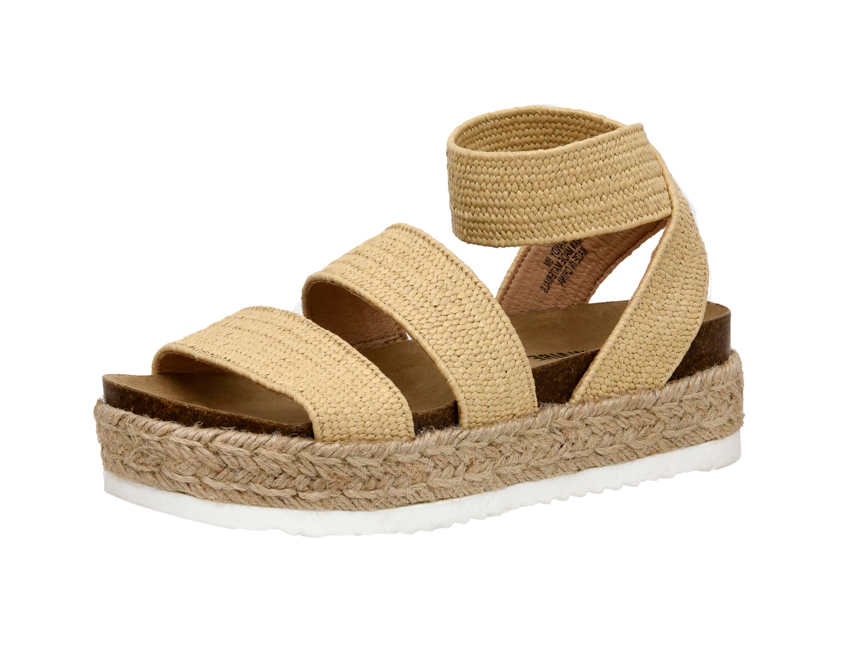 Mandy Stretch Platform Sandal Raffia Medium