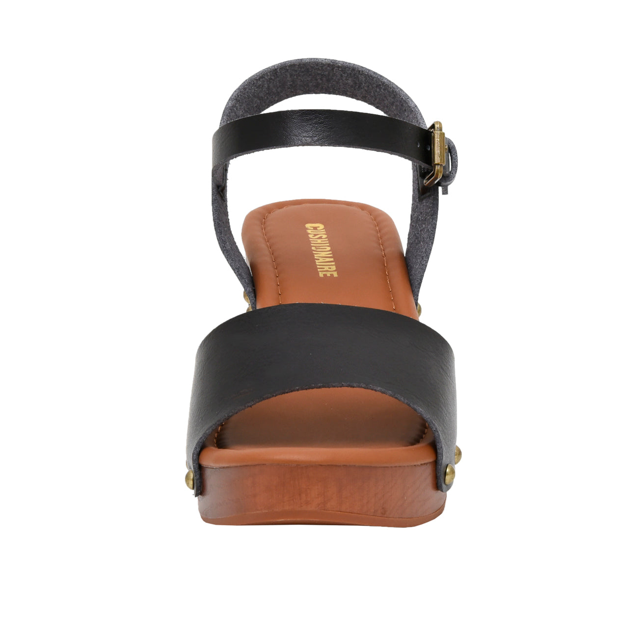 Sloan Faux Wood Sandals Black