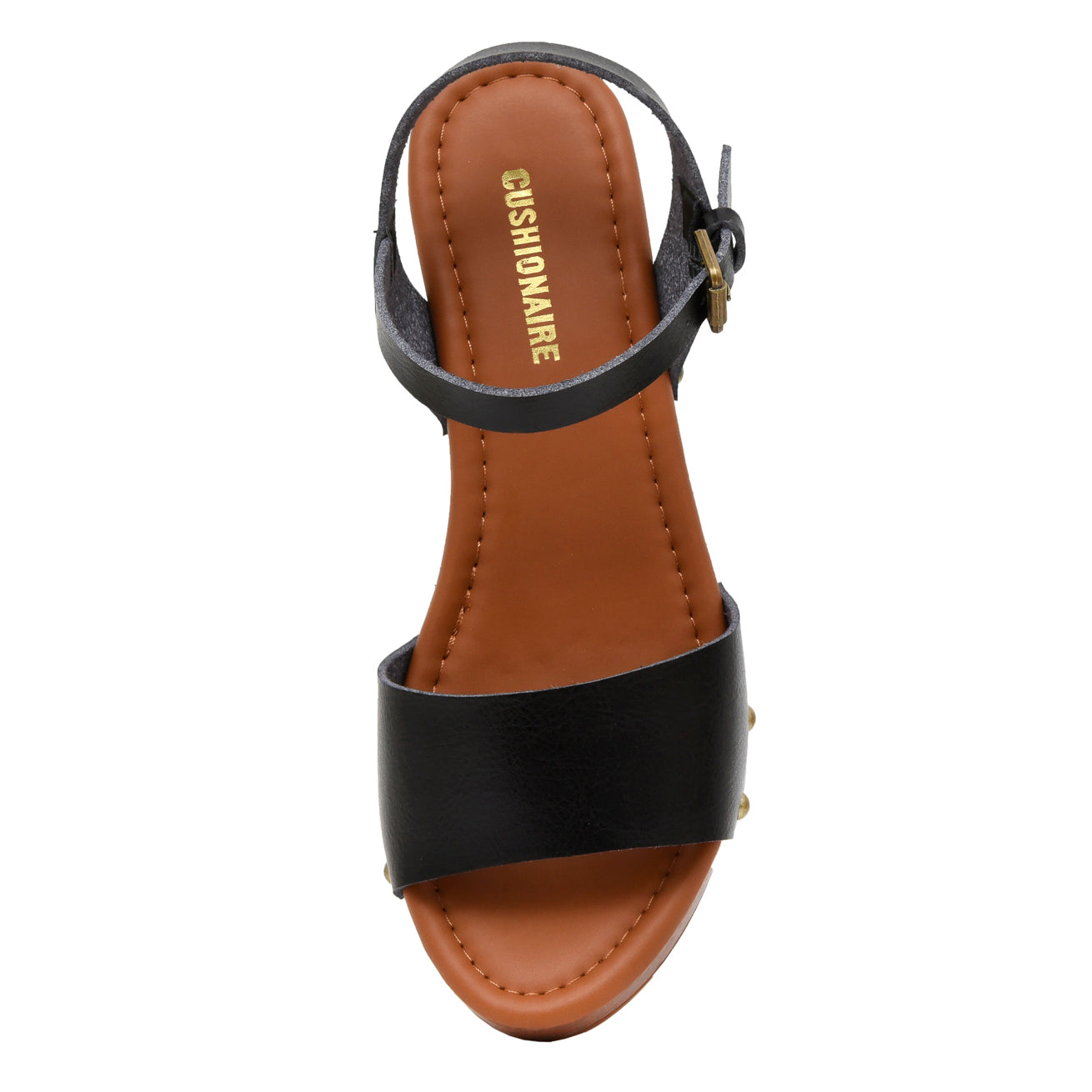 Sloan Faux Wood Sandals Black