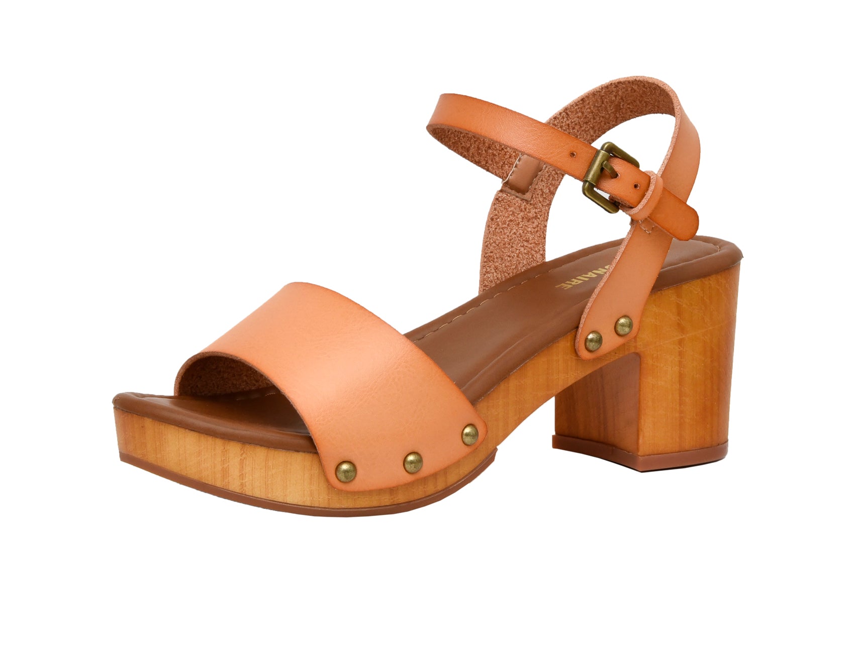 Sloan Faux Wood Sandals Honey