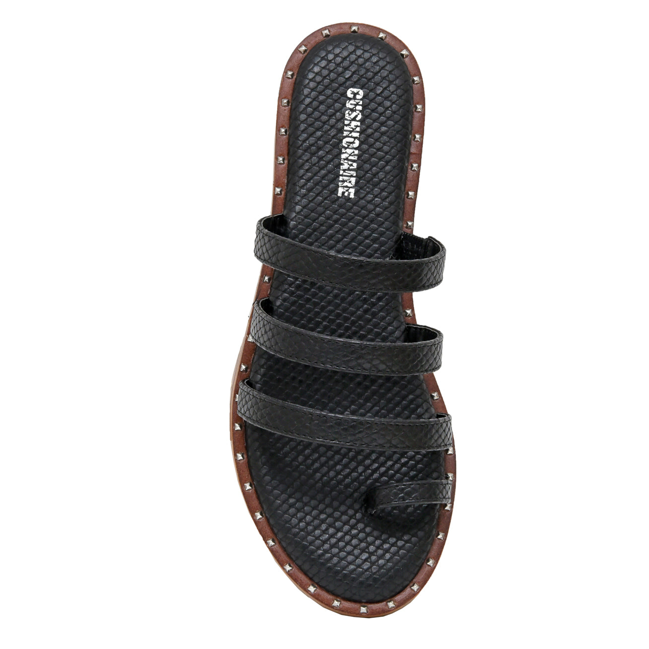 Tess Triple Band Slide Sandal Black