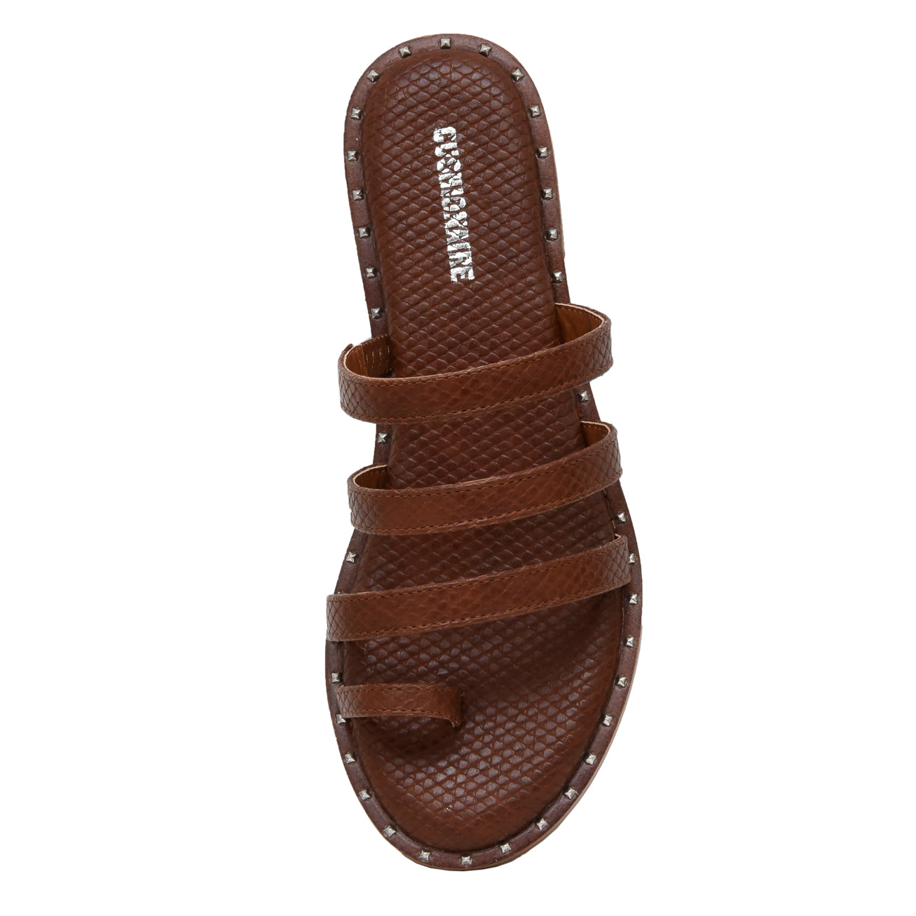 Tess Triple Band Slide Sandal Brown