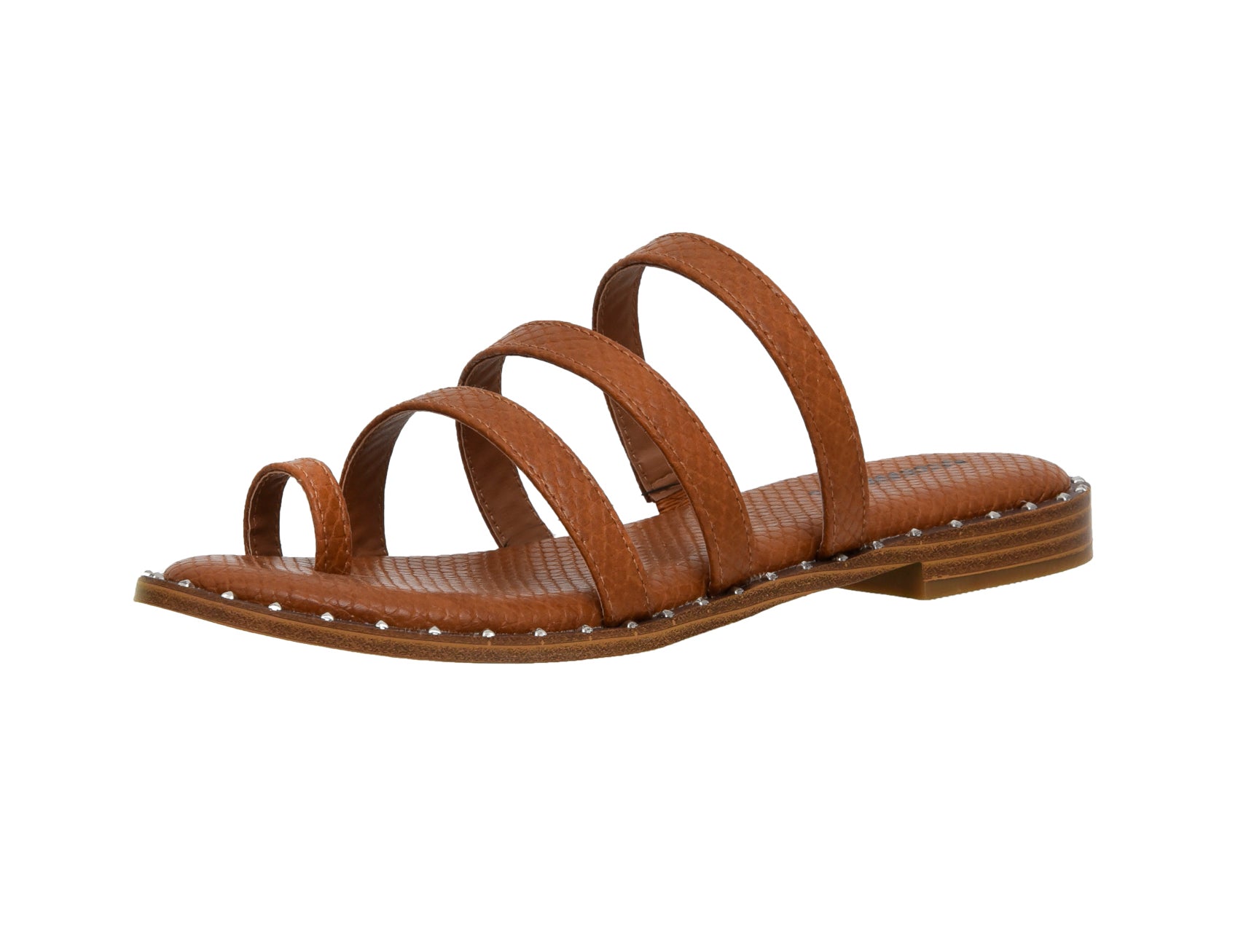 Tess Triple Band Slide Sandal Tan