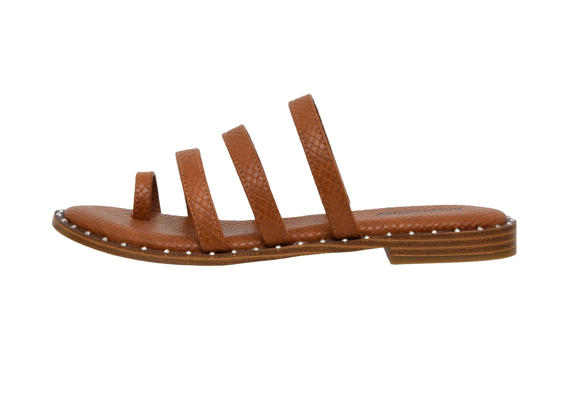Tess Triple Band Slide Sandal Tan