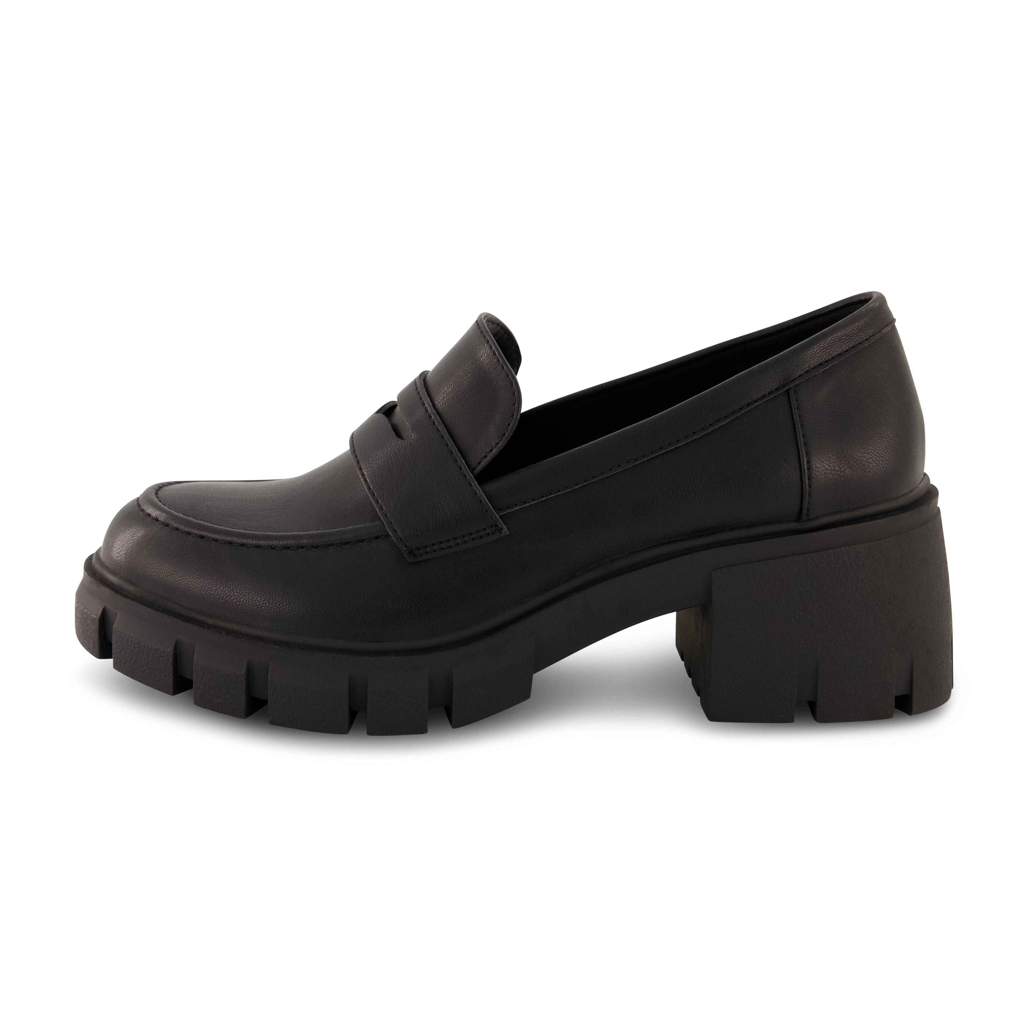 Pierce Platform Lug Sole Loafer Black