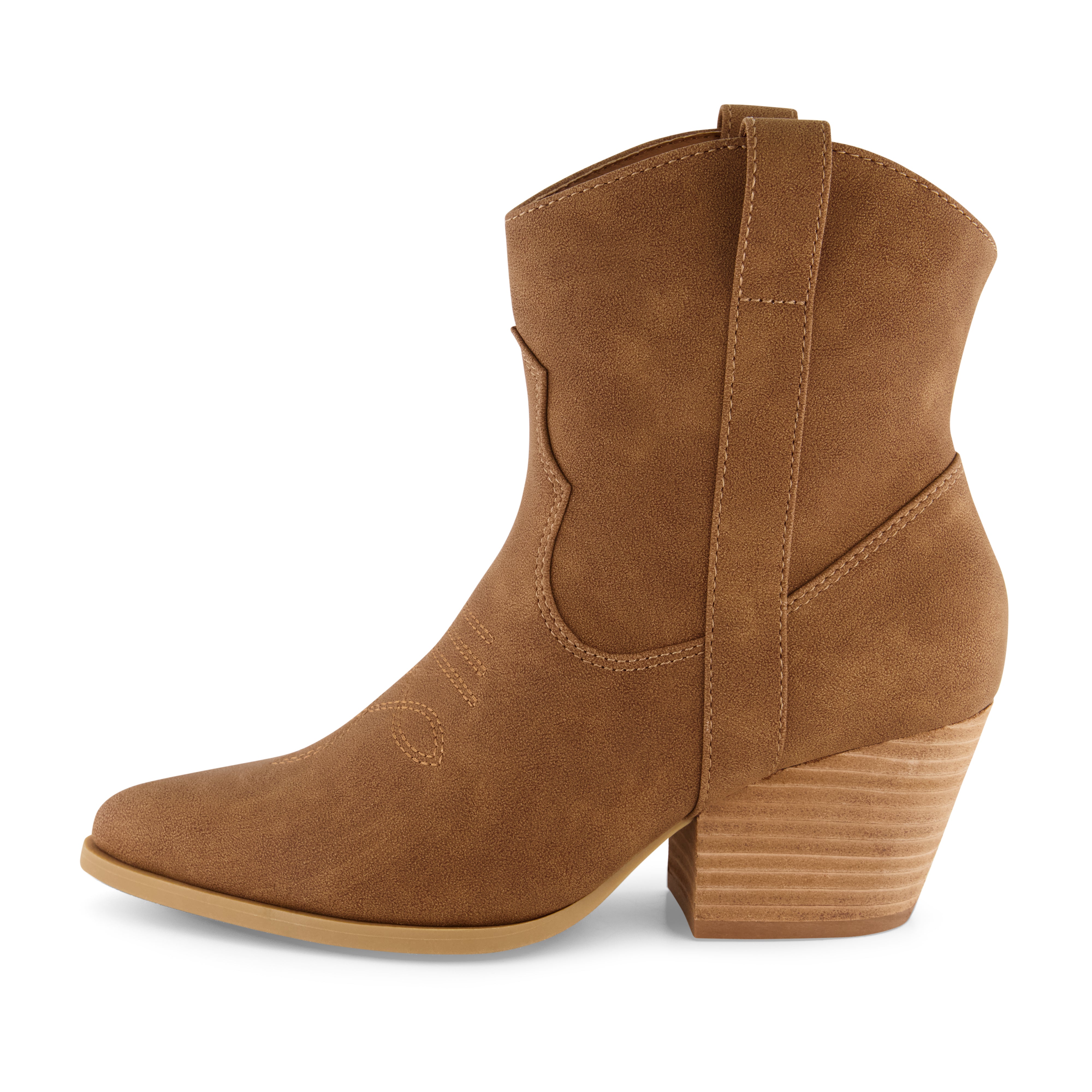 Rocky Western Stacked Heel Boot Tan