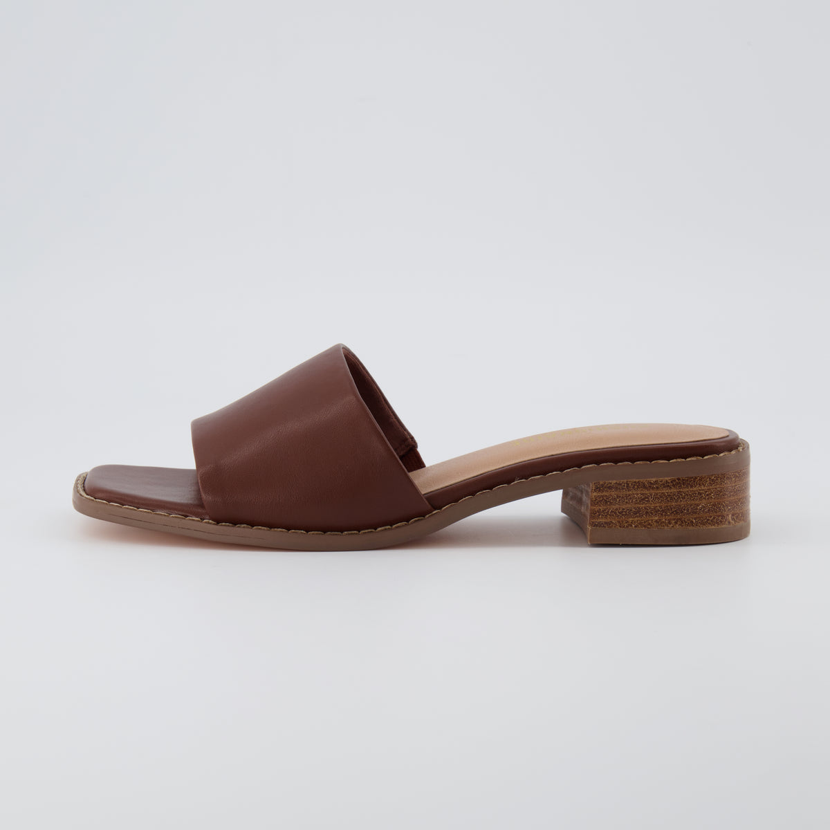Sage Slide Sandals Cognac
