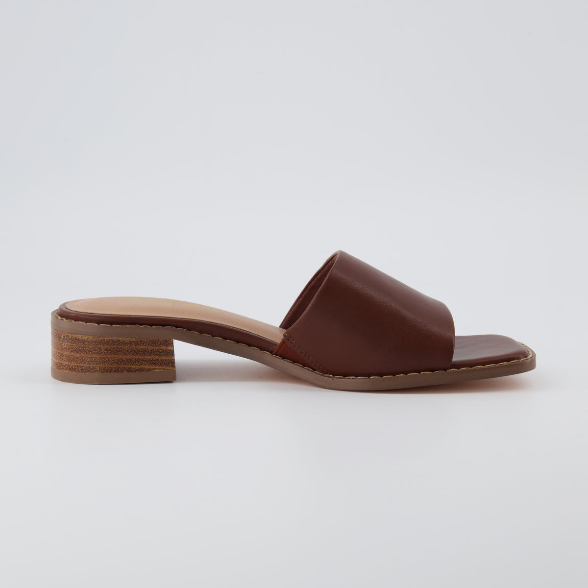 Sage Slide Sandals Cognac
