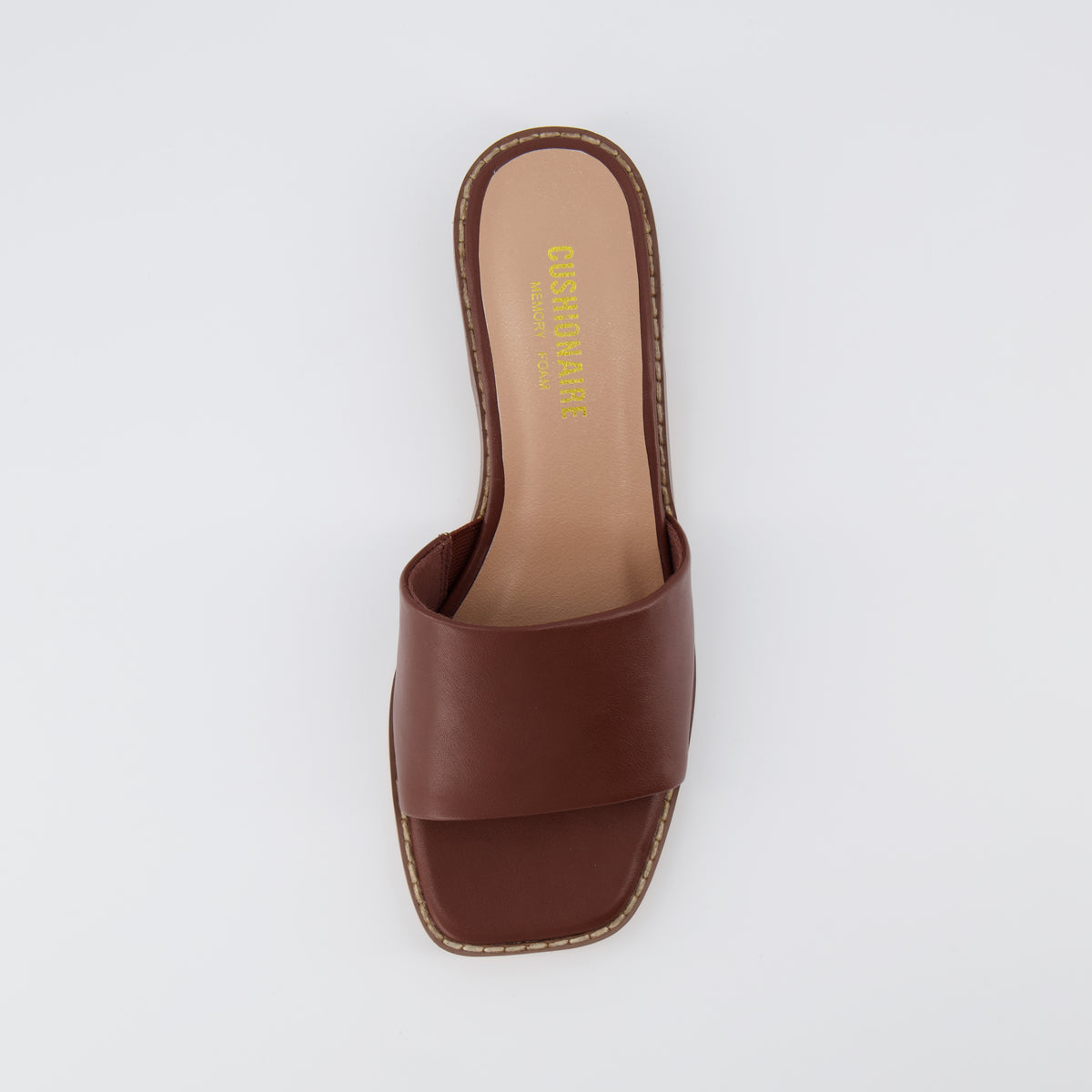Sage Slide Sandals Cognac